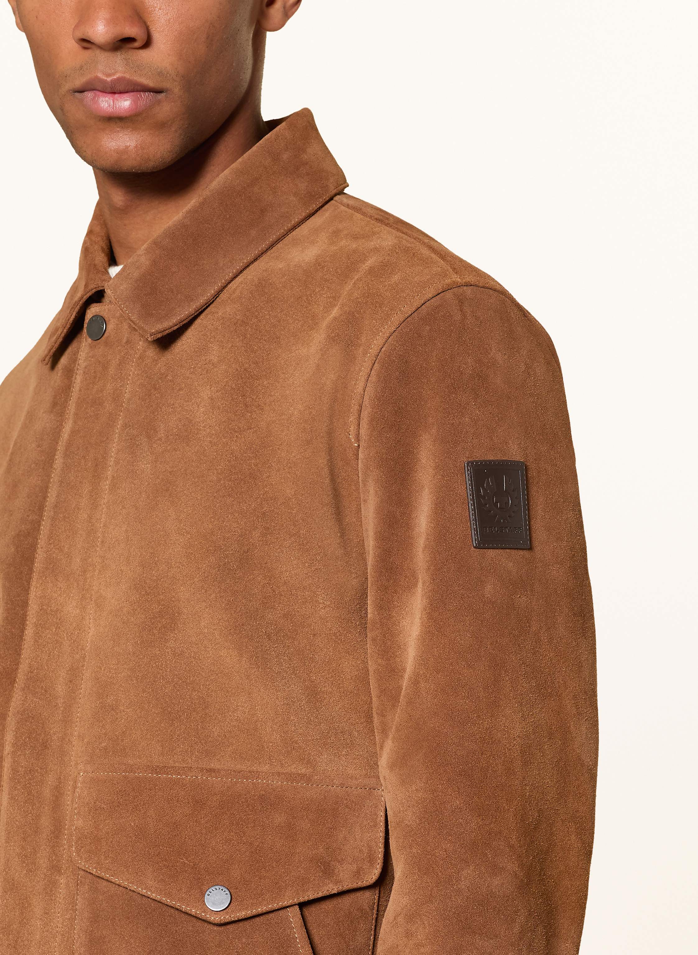 Thumbnail - Belstaff Lederjacke Outland braun