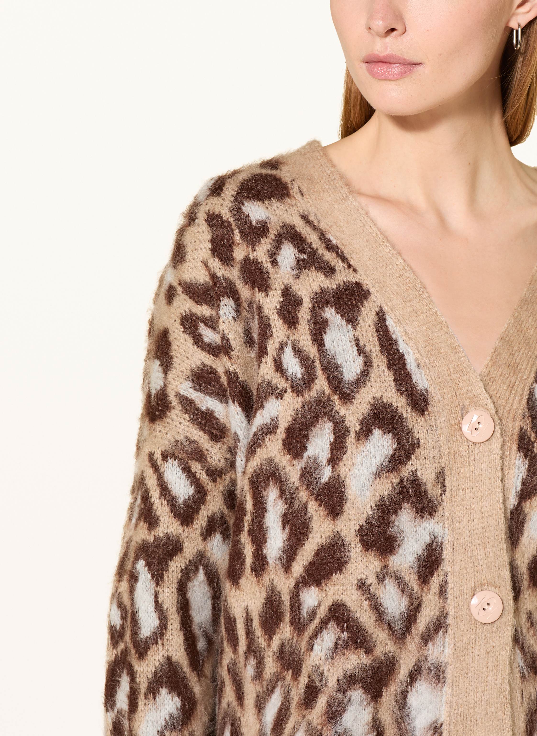 Thumbnail - Miss Goodlife Strickjacke Mit Alpaka braun