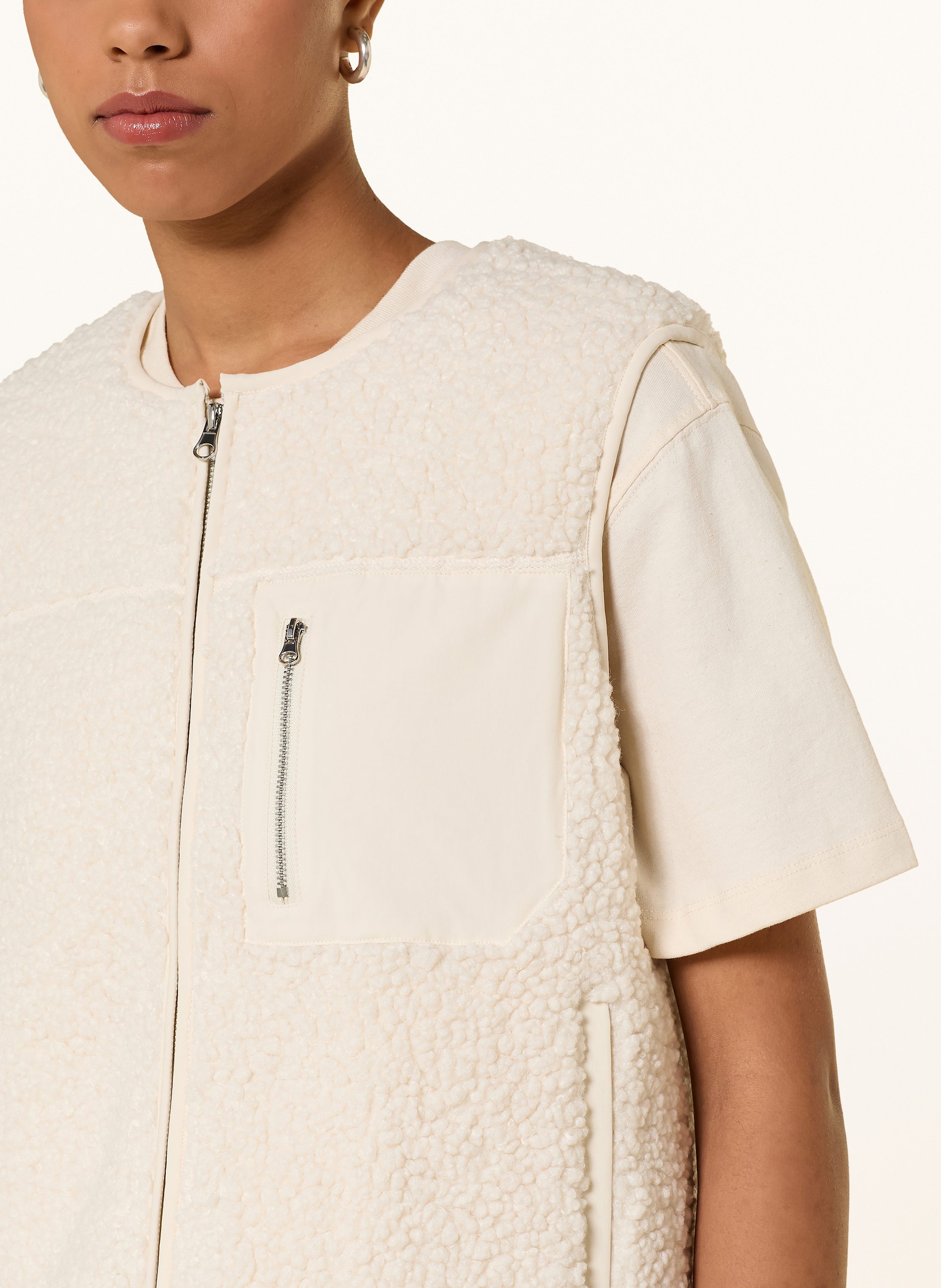 Thumbnail - Darling Harbour Teddyfell-Weste weiss