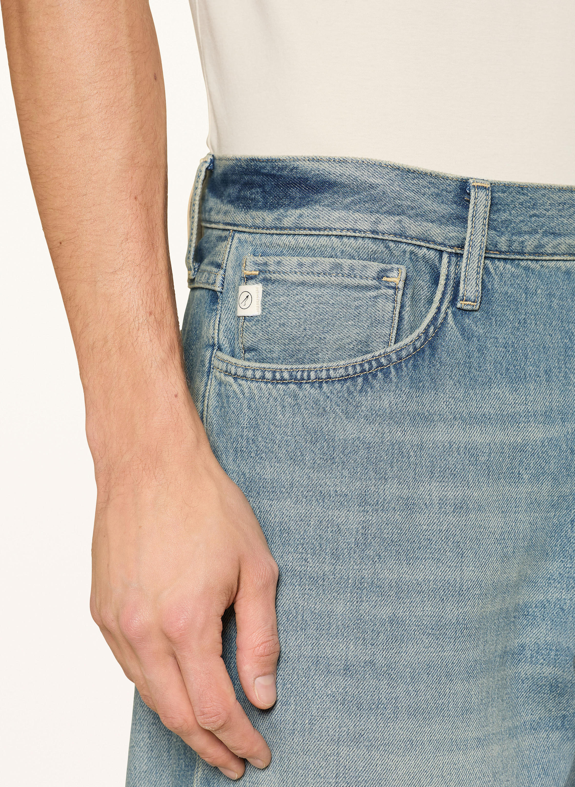 Thumbnail - Goldgarn Denim Jeans Waldpark Loose Fit blau