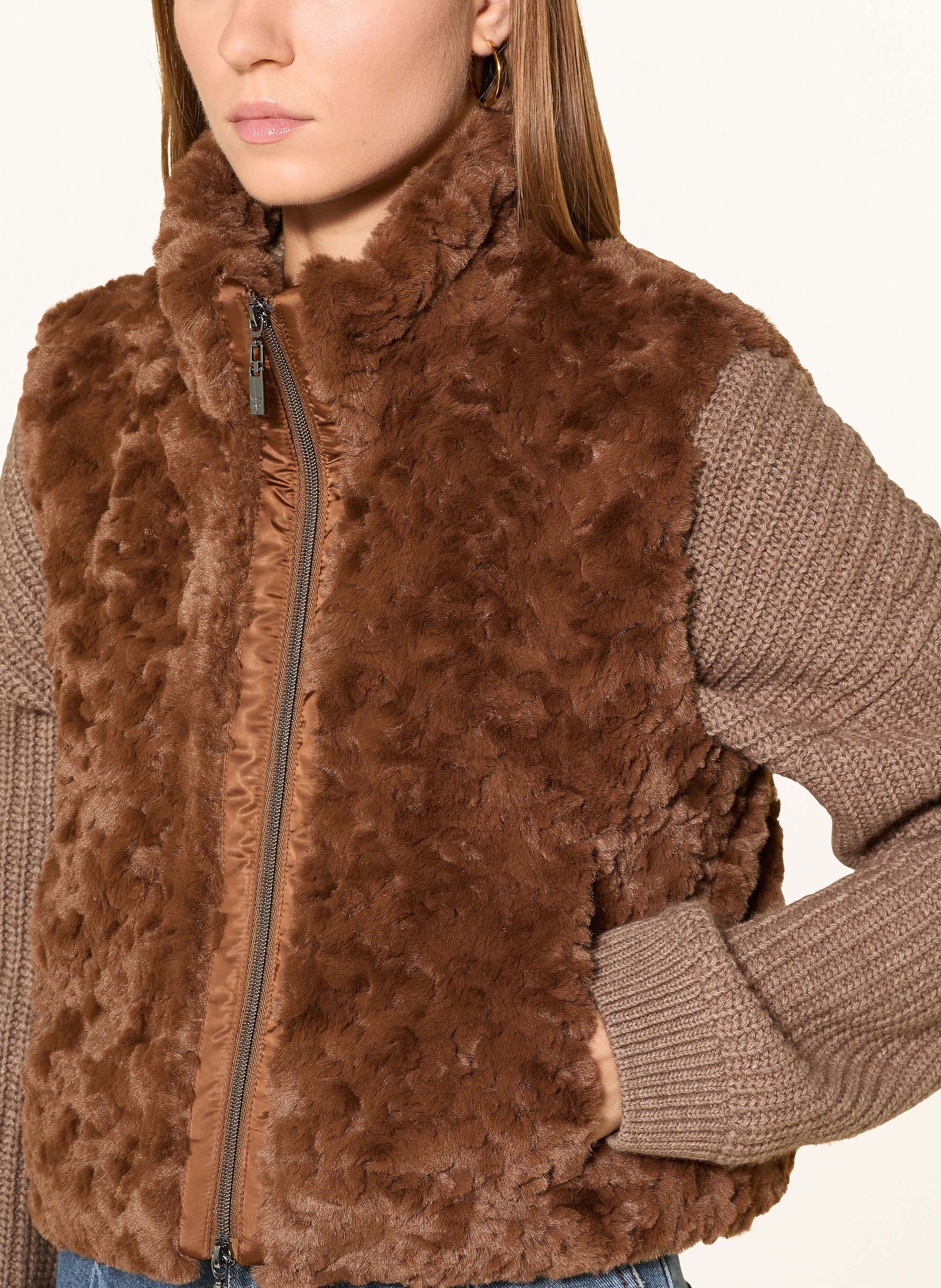 Thumbnail - Monari Kunstfell-Weste braun