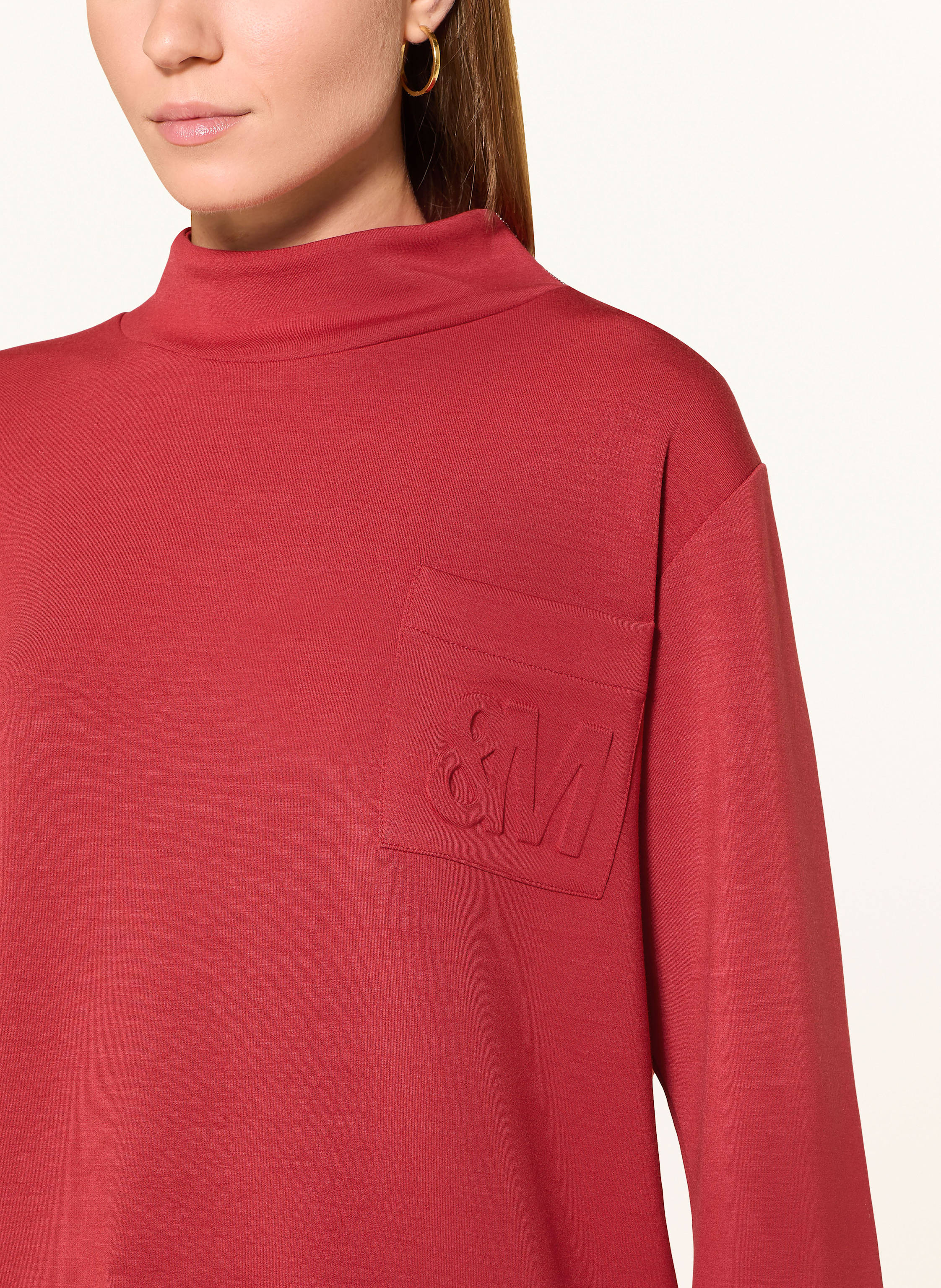 Thumbnail - Monari Sweatshirt Mit Schmuckperlen rot