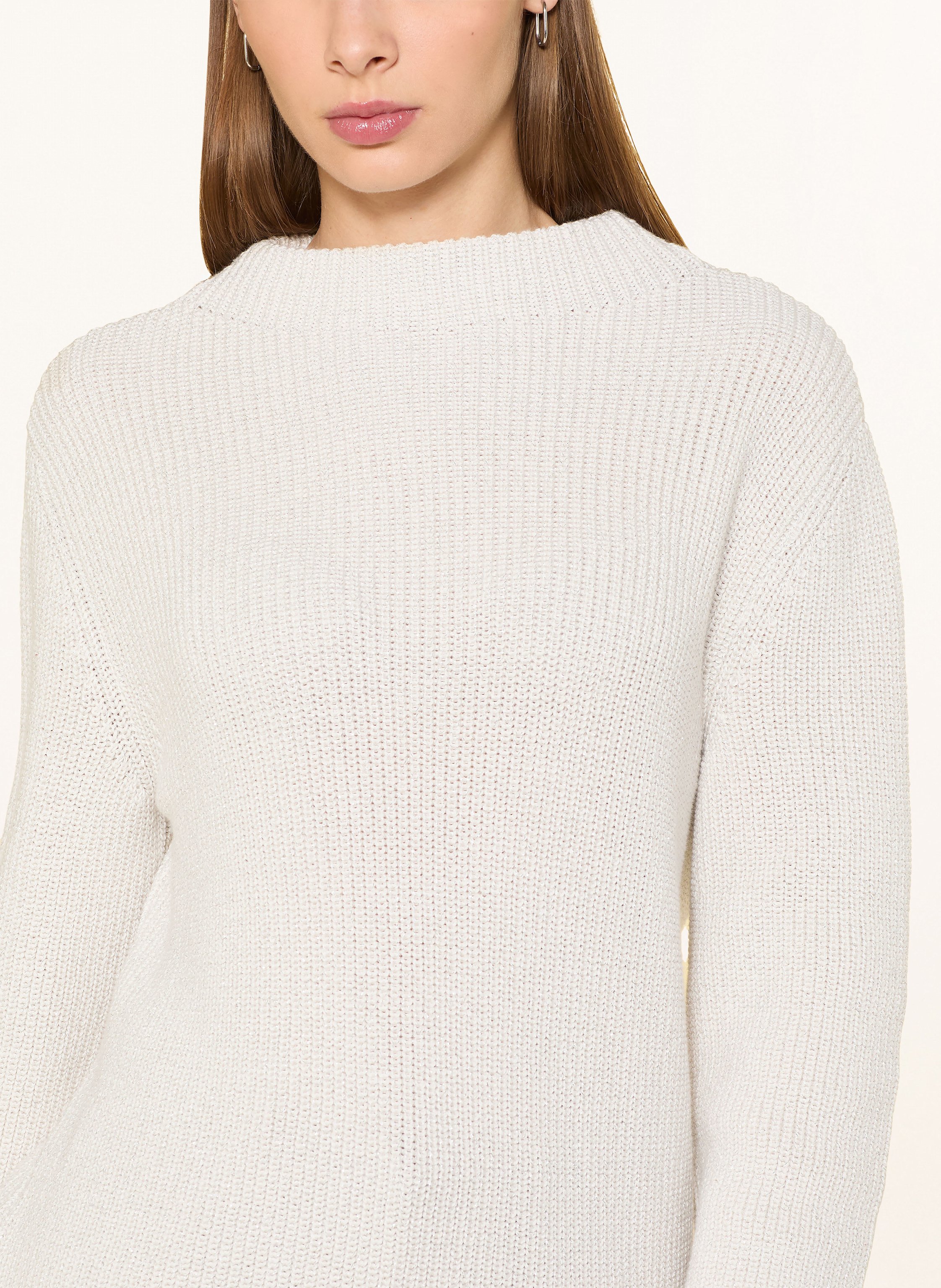 Thumbnail - Monari Pullover Mit Glitzergarn beige