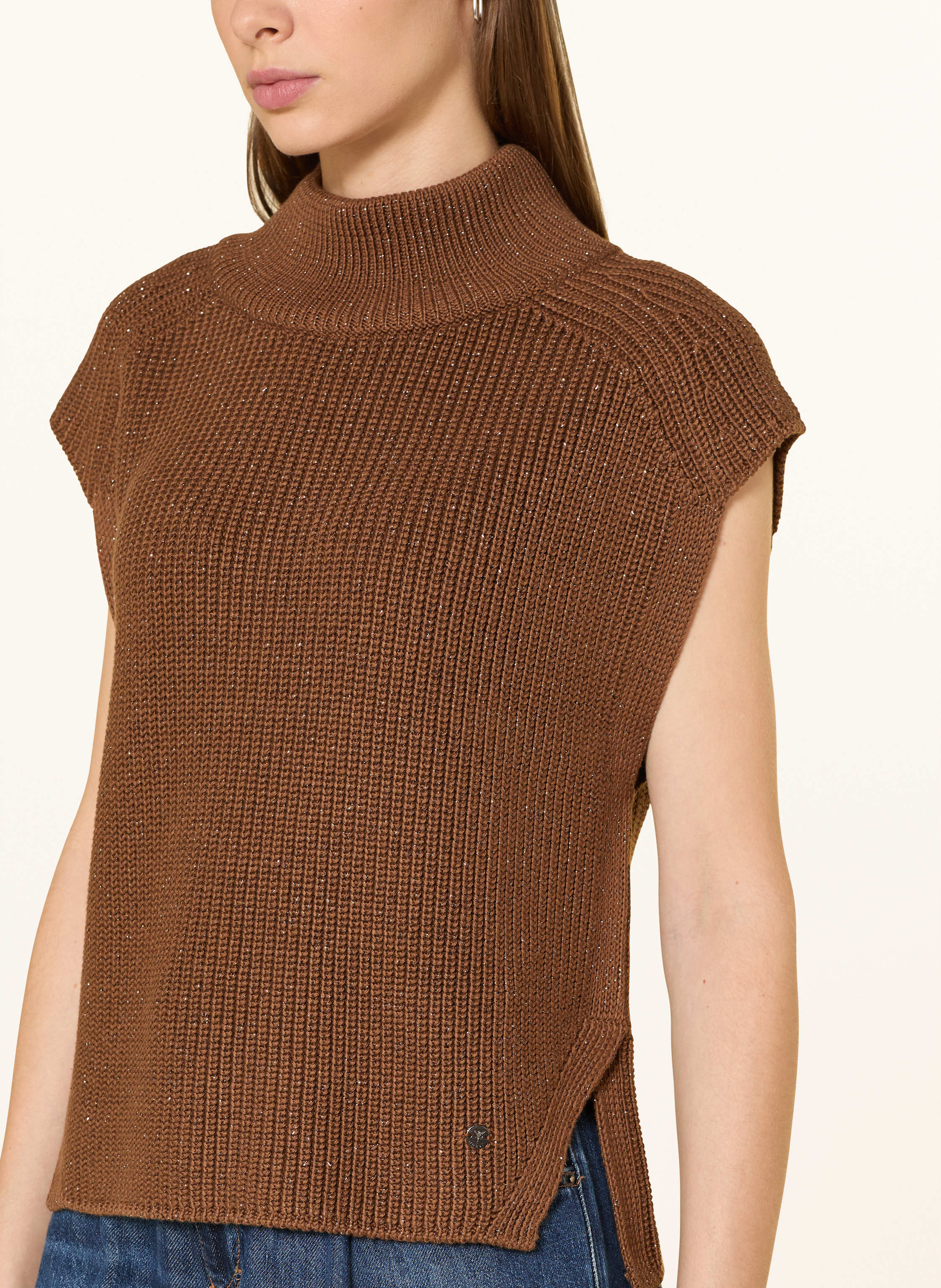 Thumbnail - Monari Pullunder Mit Glitzergarn braun