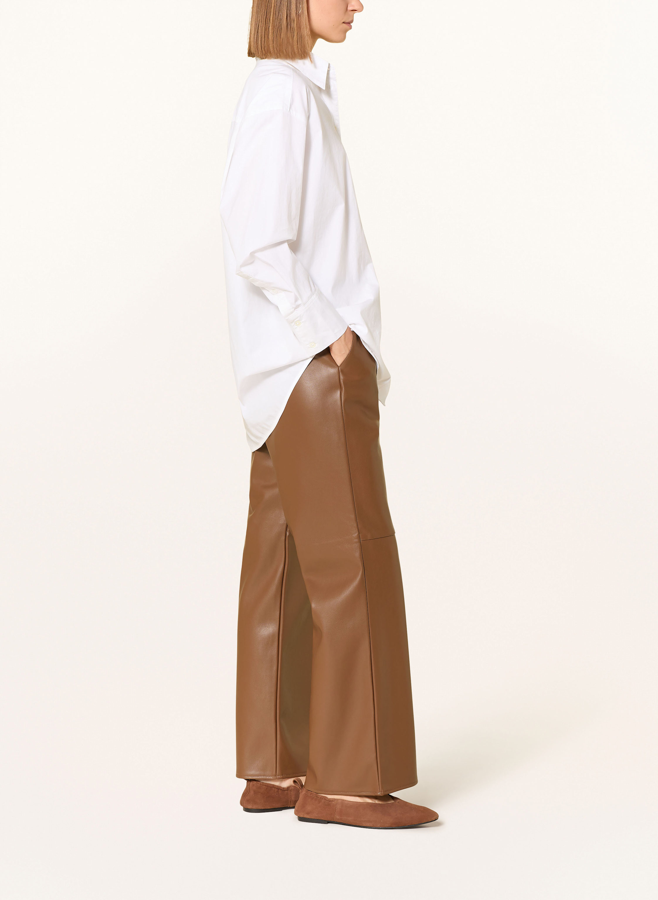 Thumbnail - Monari Hose In Lederoptik braun