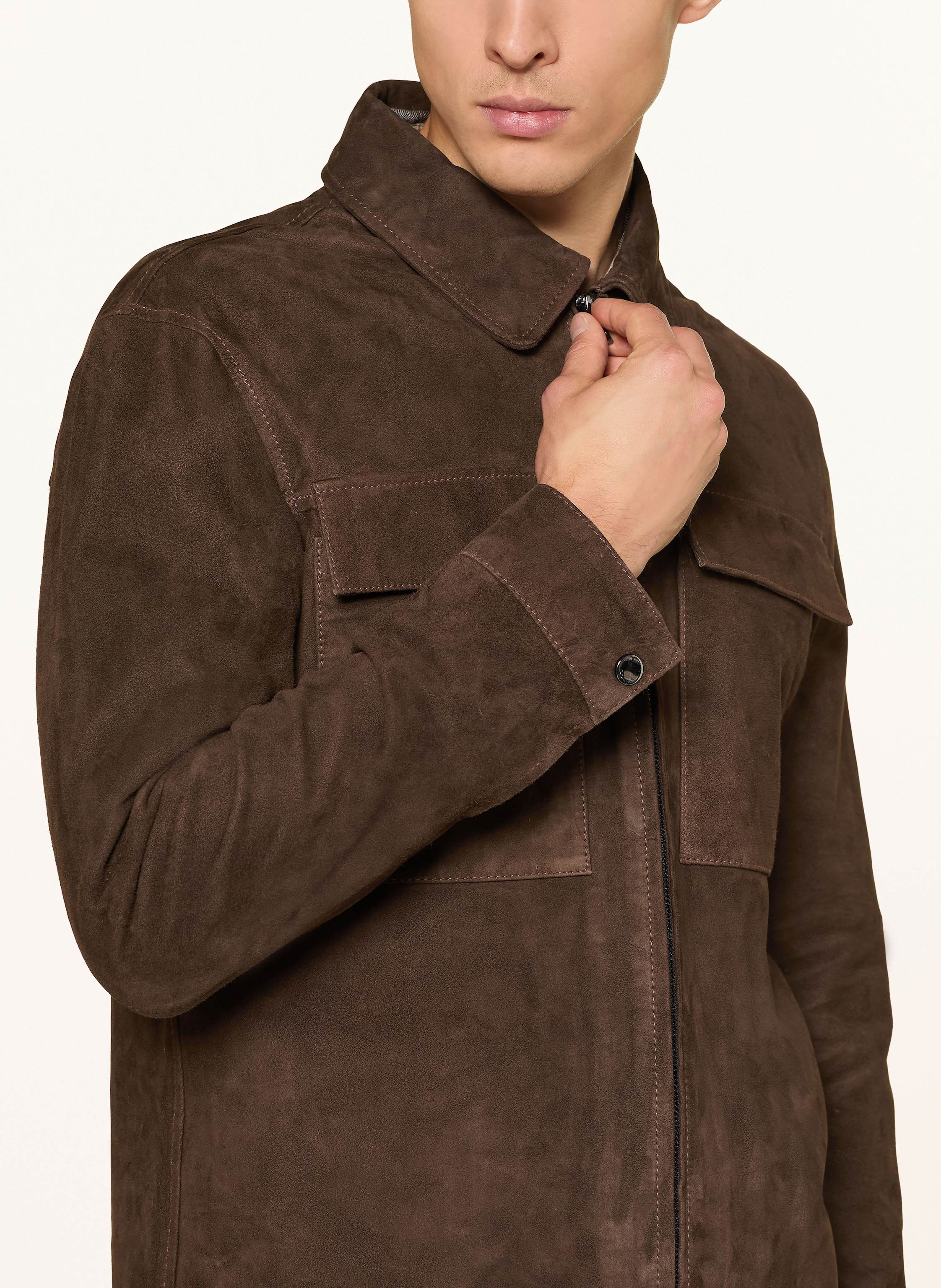 Thumbnail - Strokesman's Lederjacke braun