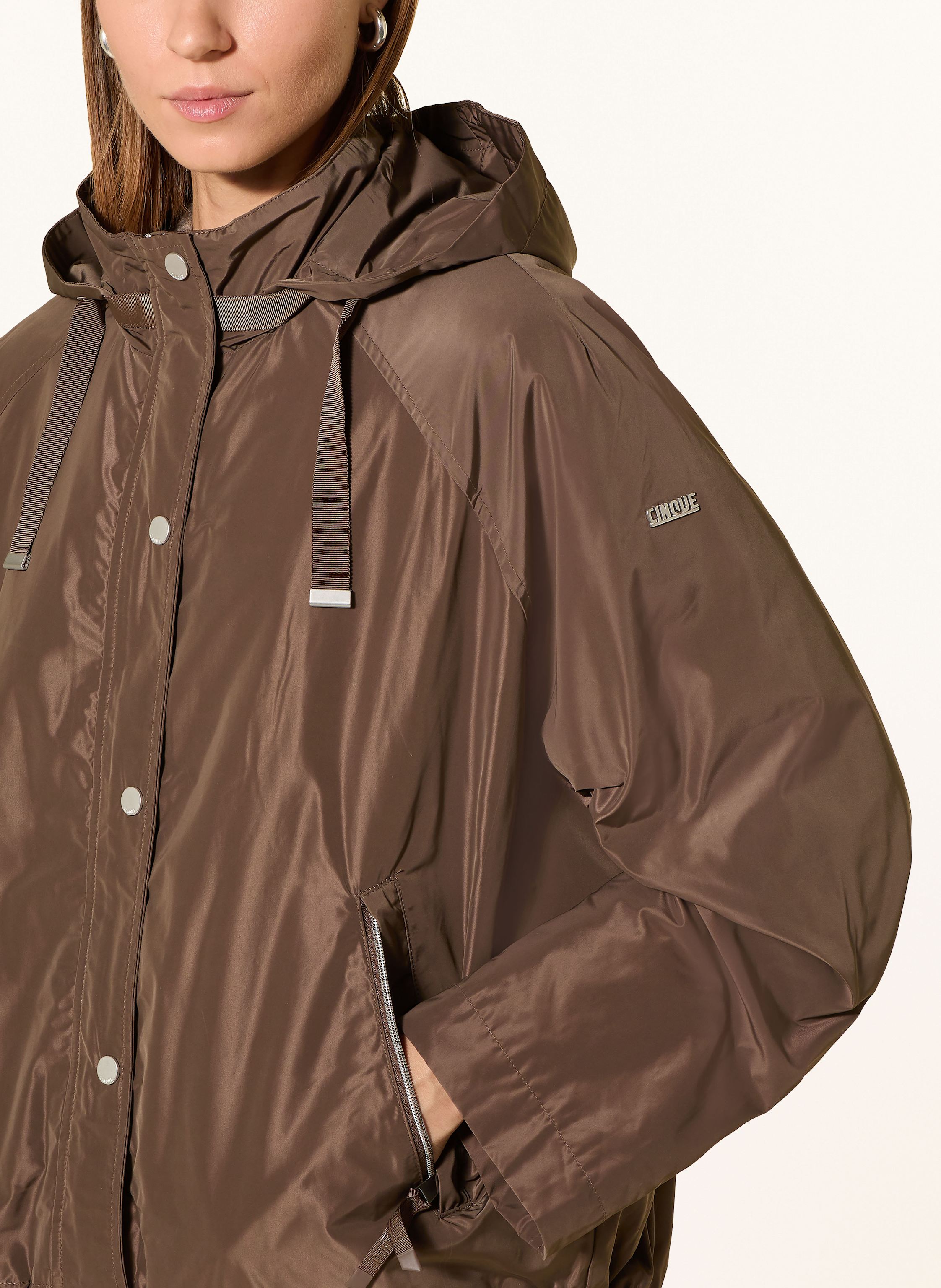 Thumbnail - Cinque Jacke Cicata Mit Abnehmbarer Kapuze braun