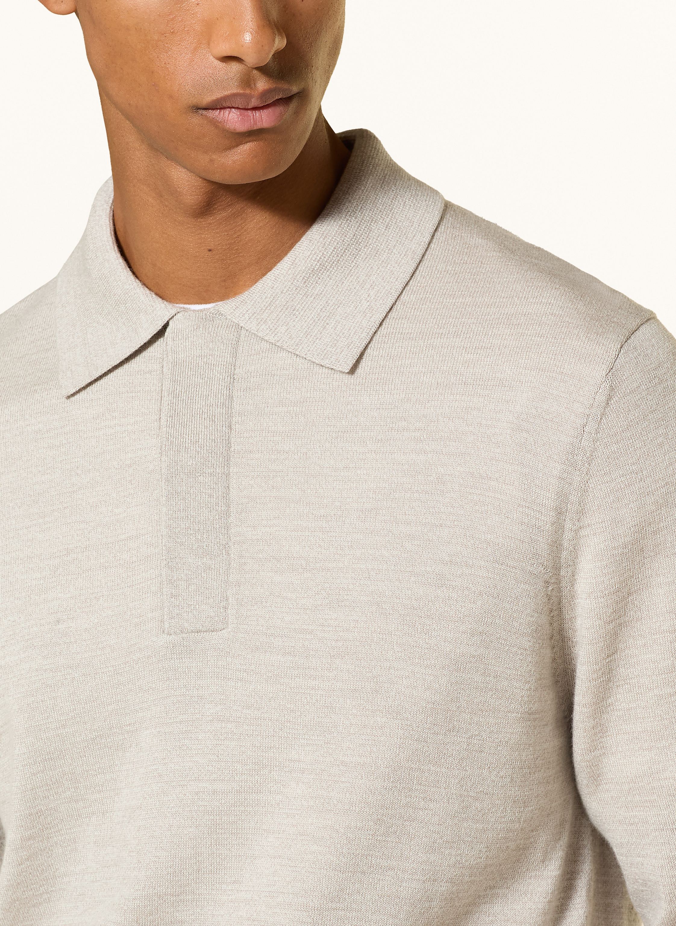 Thumbnail - Nn.07 Strick-Poloshirt Emerson Regular Fit beige