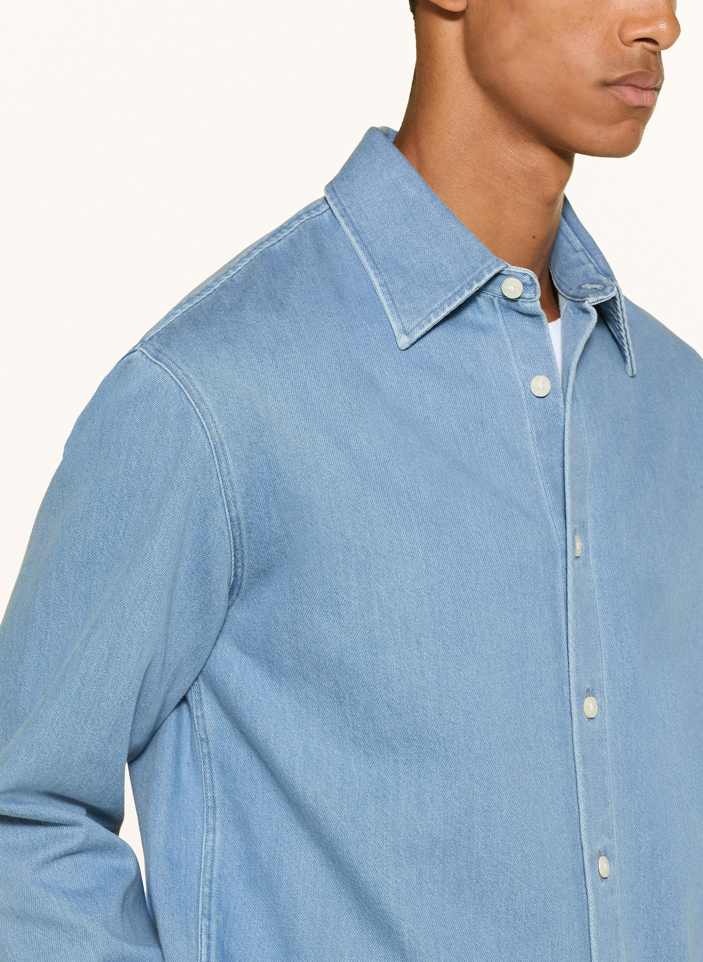 Thumbnail - Nn.07 Jeanshemd Casper Regular Fit blau