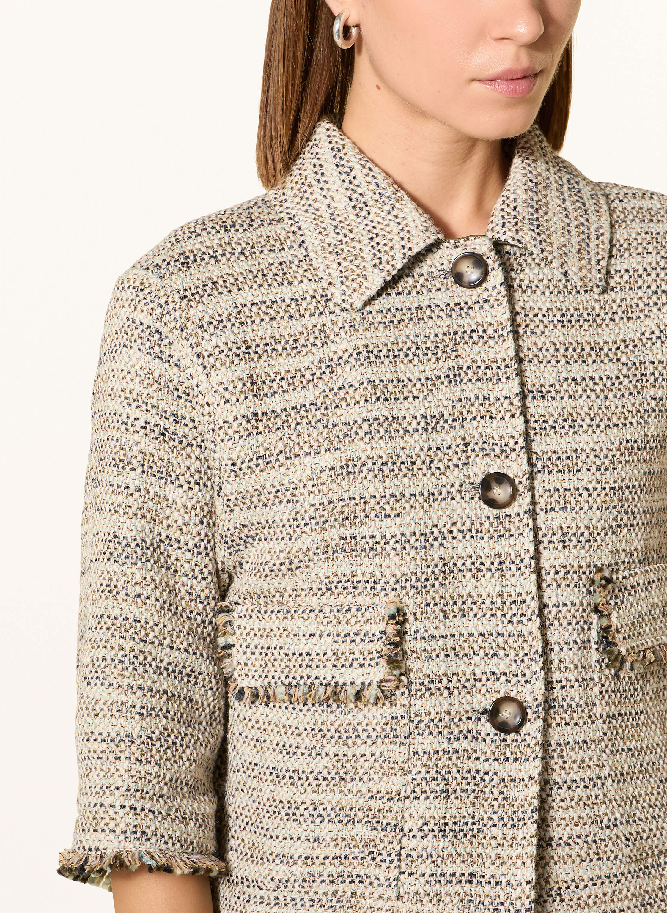 Thumbnail - Cinque Tweed-Kastenjacke Cilucky Mit 3/4-Arm gruen