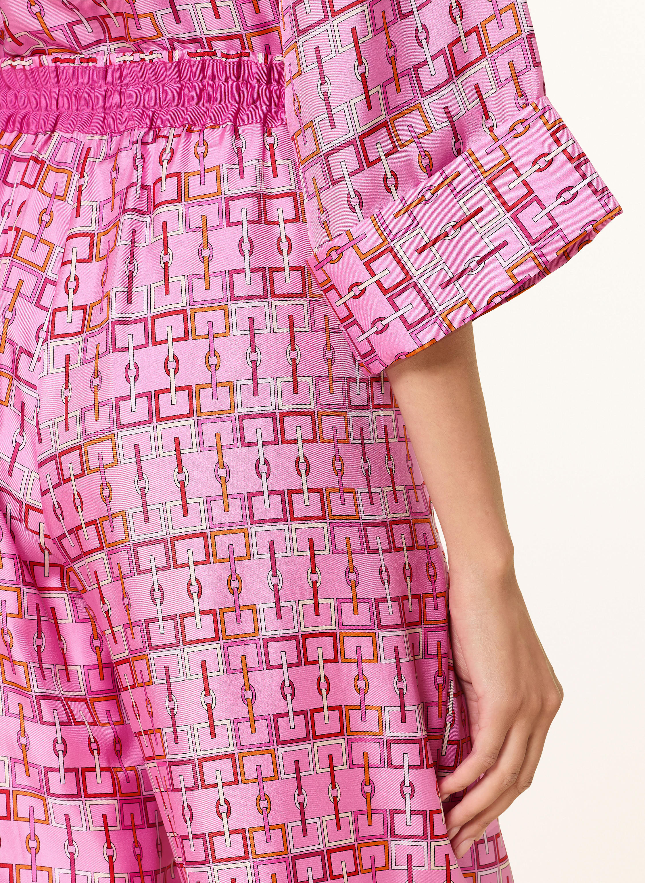 Thumbnail - Sem Per Lei Marlenehose Aus Seide pink