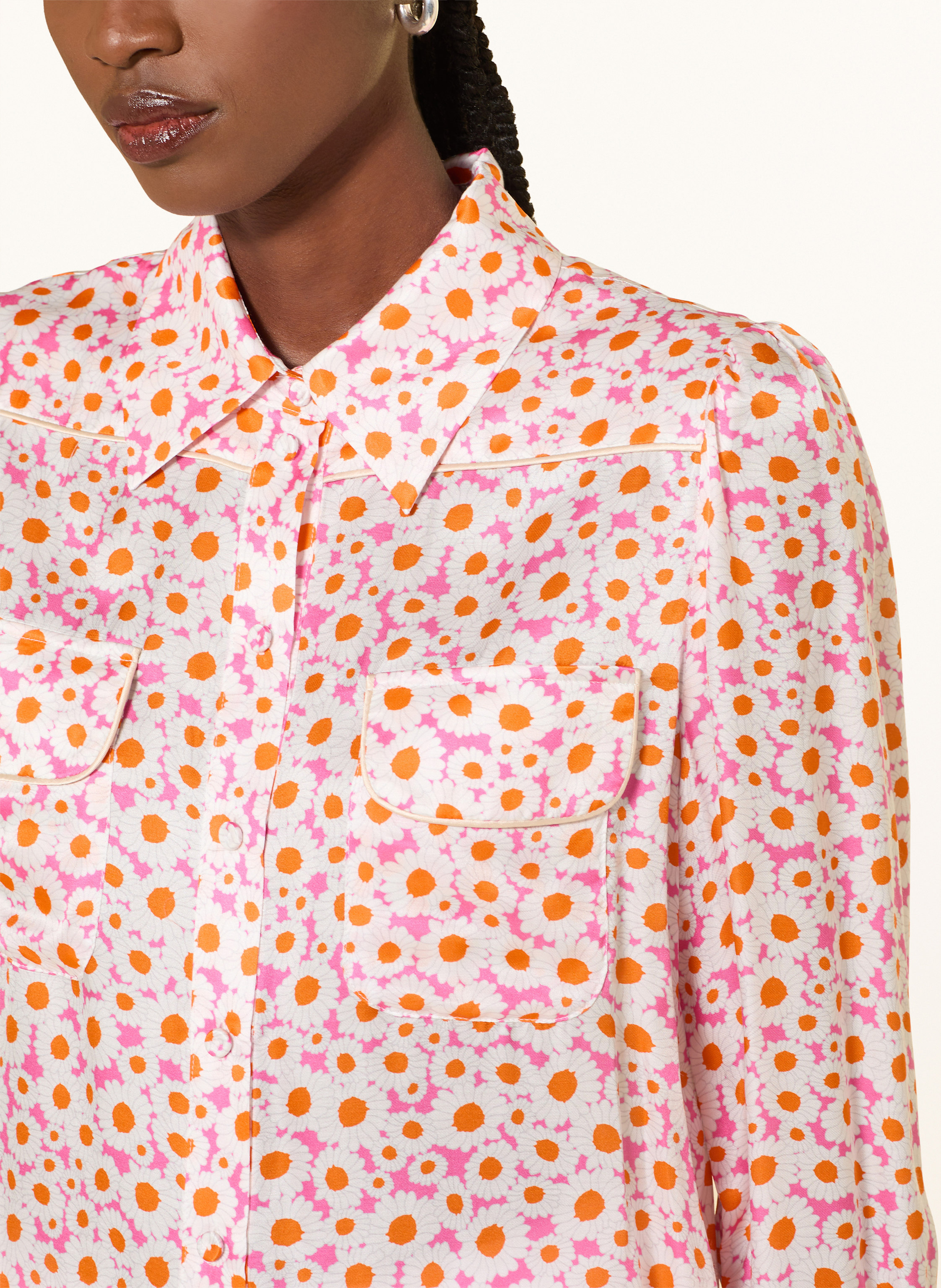 Thumbnail - Sem Per Lei Hemdbluse Mit Seide pink