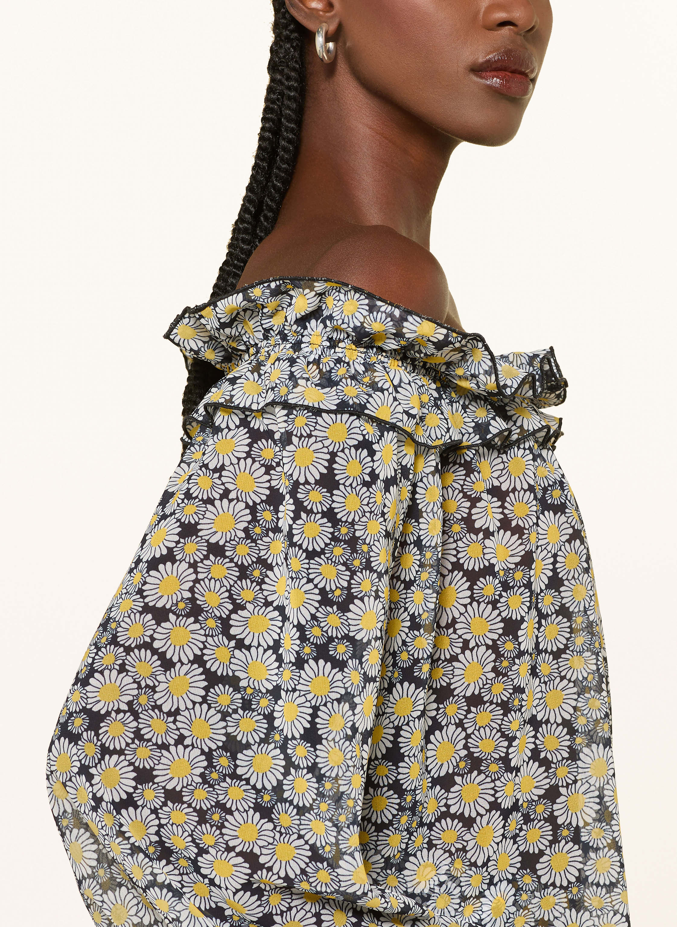 Thumbnail - Sem Per Lei Off-Shoulder-Bluse blau