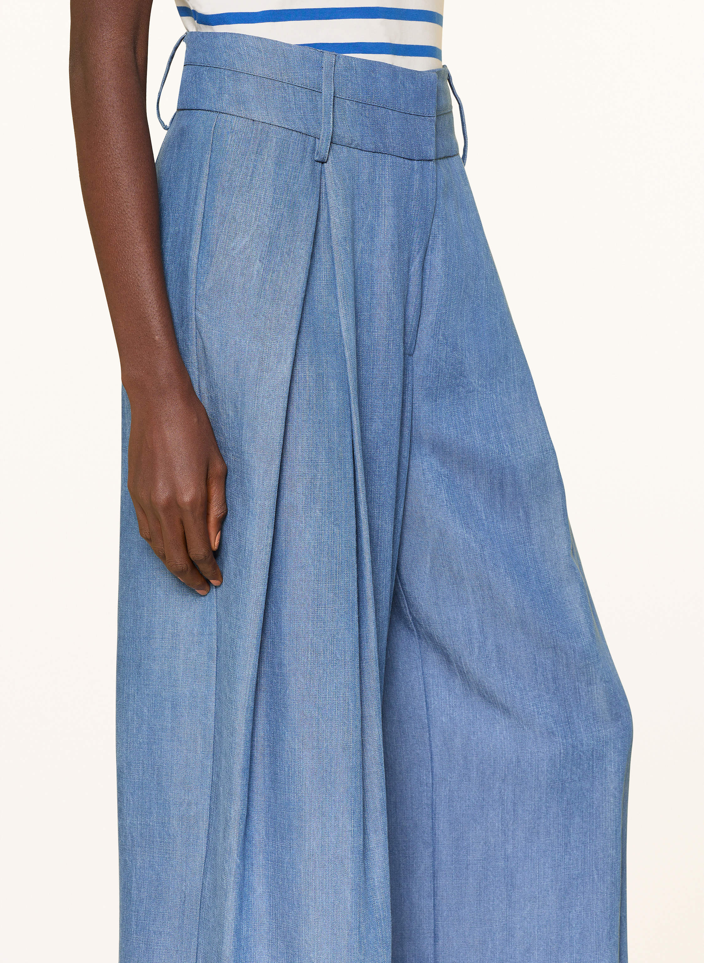 Thumbnail - Sem Per Lei Wide Leg Jeans blau