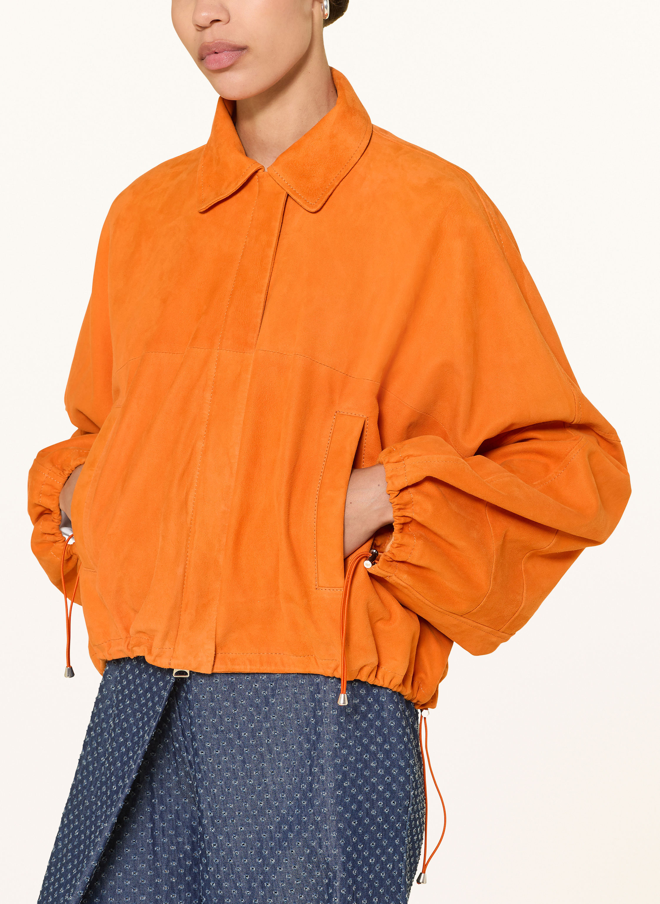 Thumbnail - Sem Per Lei Lederjacke orange