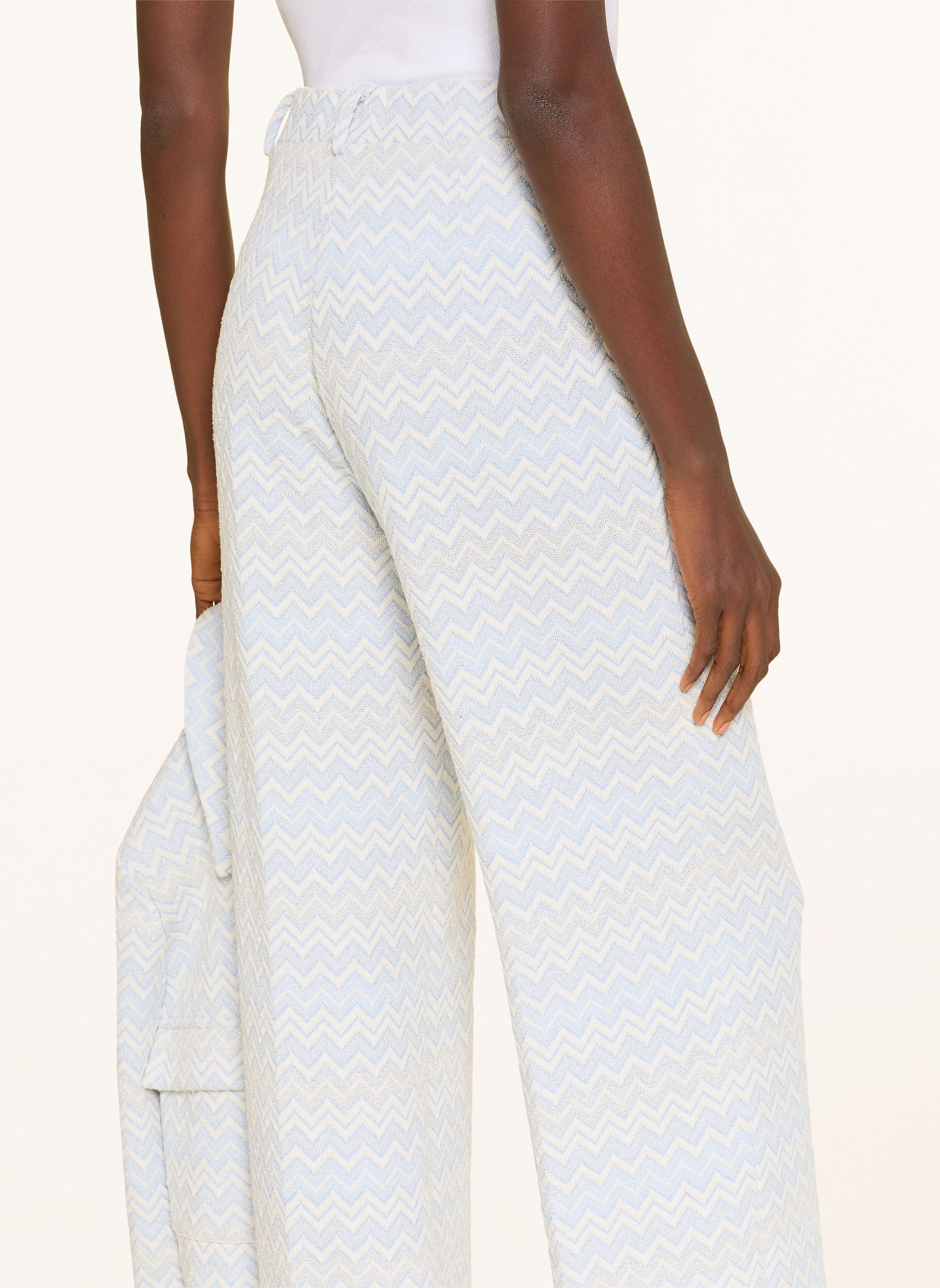 Thumbnail - Sem Per Lei Marlenehose Mit Glitzergarn blau