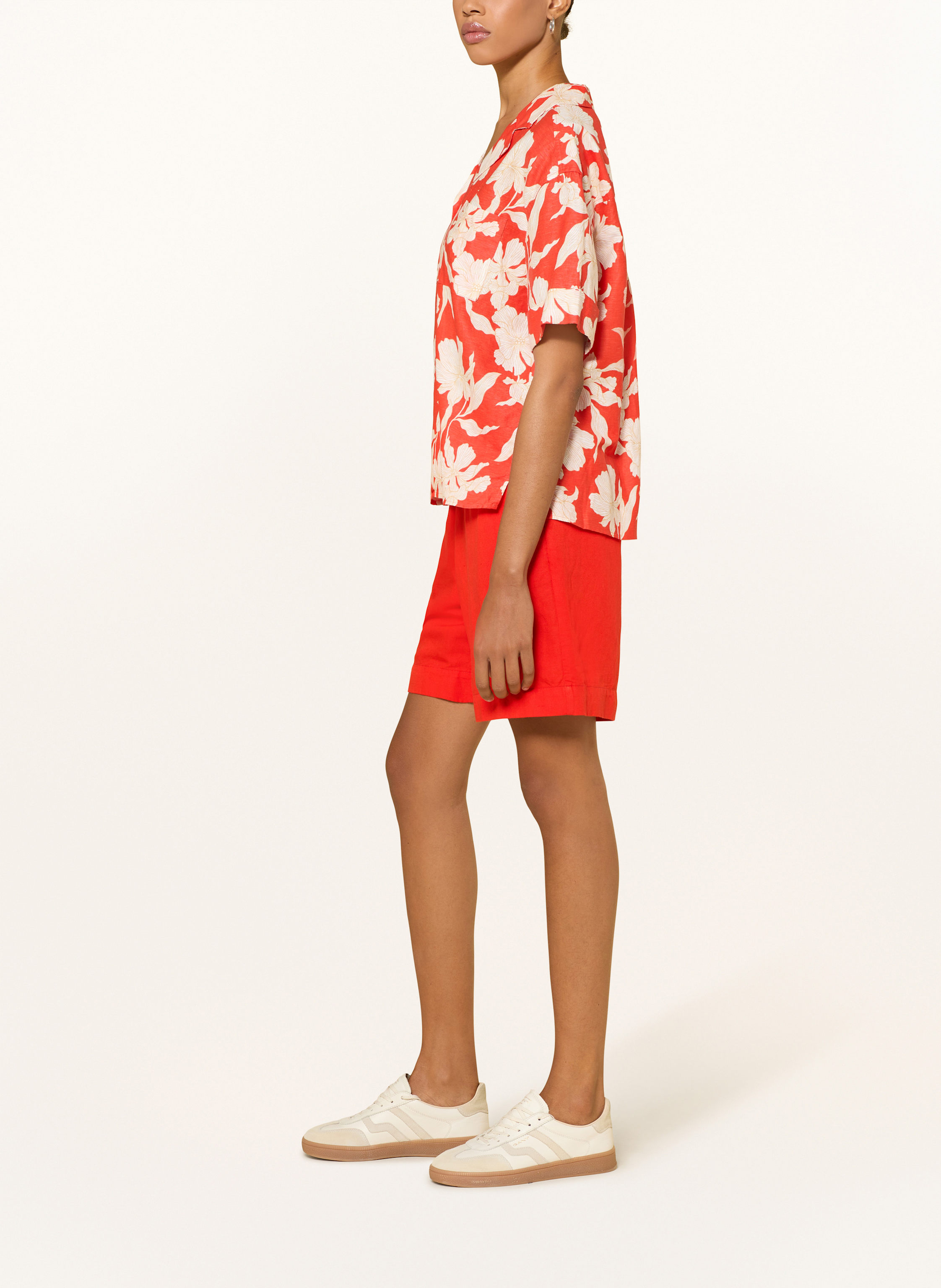 Thumbnail - Gant Shorts Mit Leinen rot