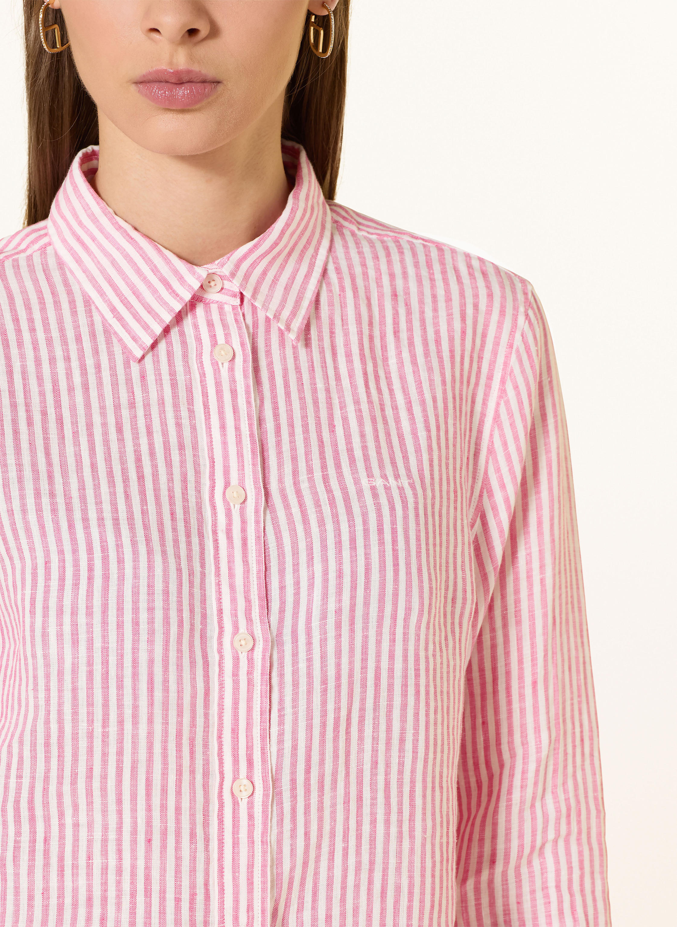 Thumbnail - Gant Hemdbluse Aus Leinen pink