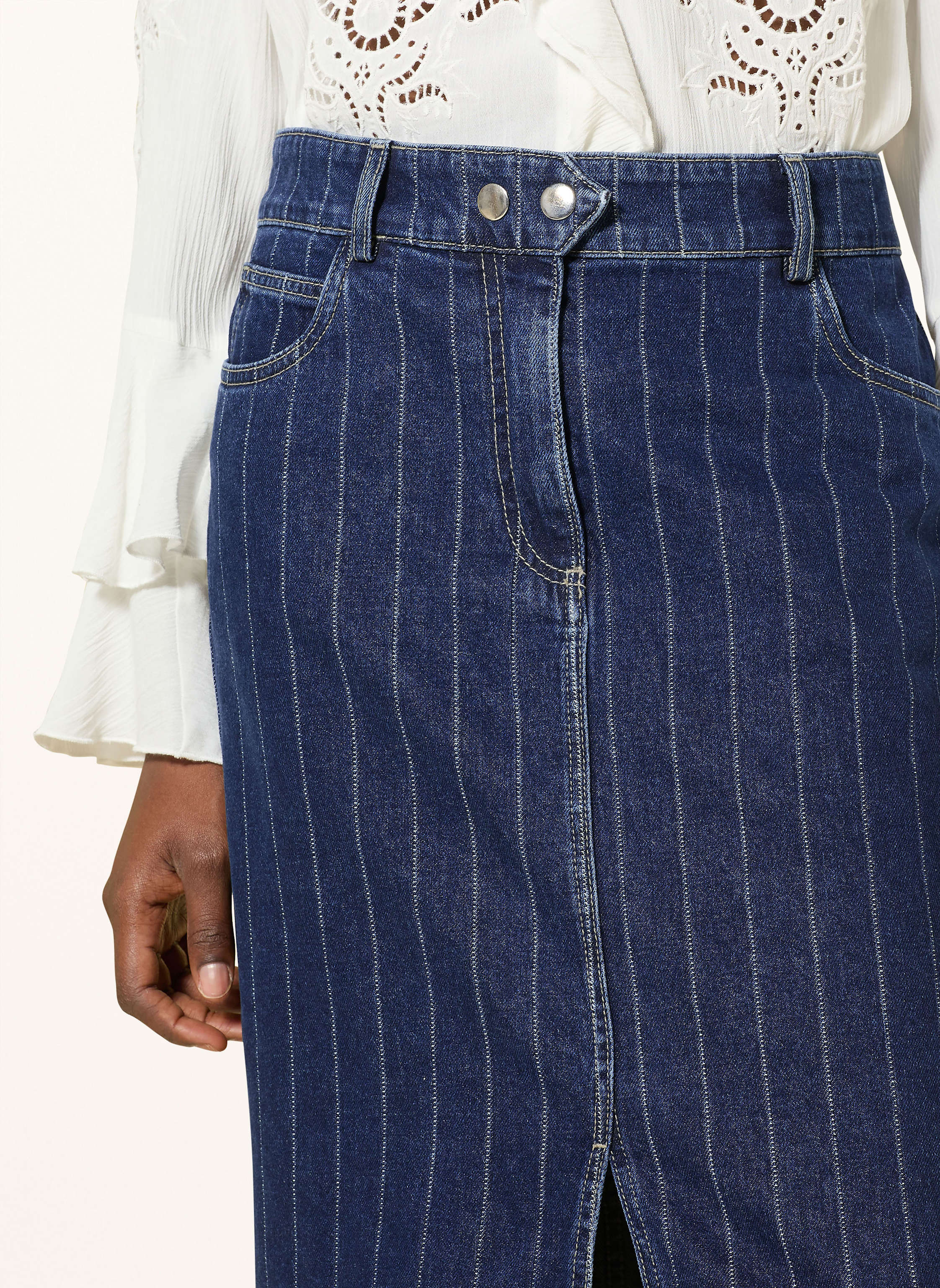 Thumbnail - Ba&Sh Jeansrock Romy blau