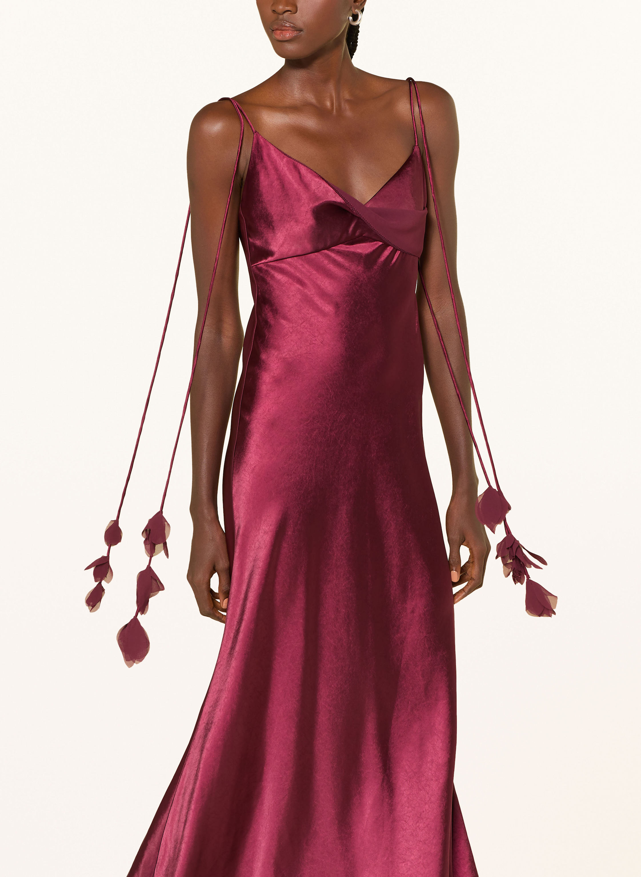 Thumbnail - Self-Portrait Satinkleid rot