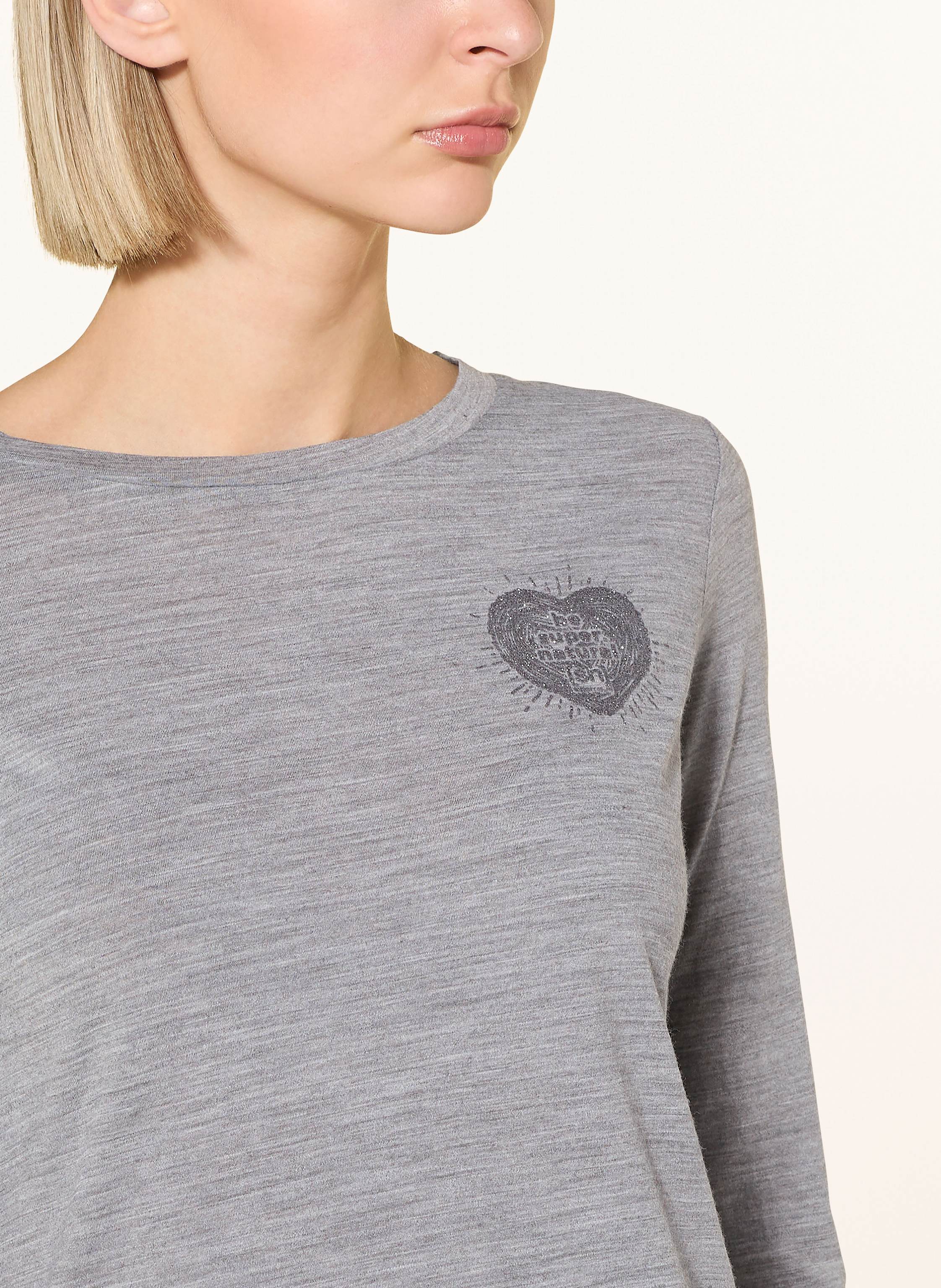 Thumbnail - Super.Natural Funktionsshirt Little Heartwood Mit Merinowolle grau