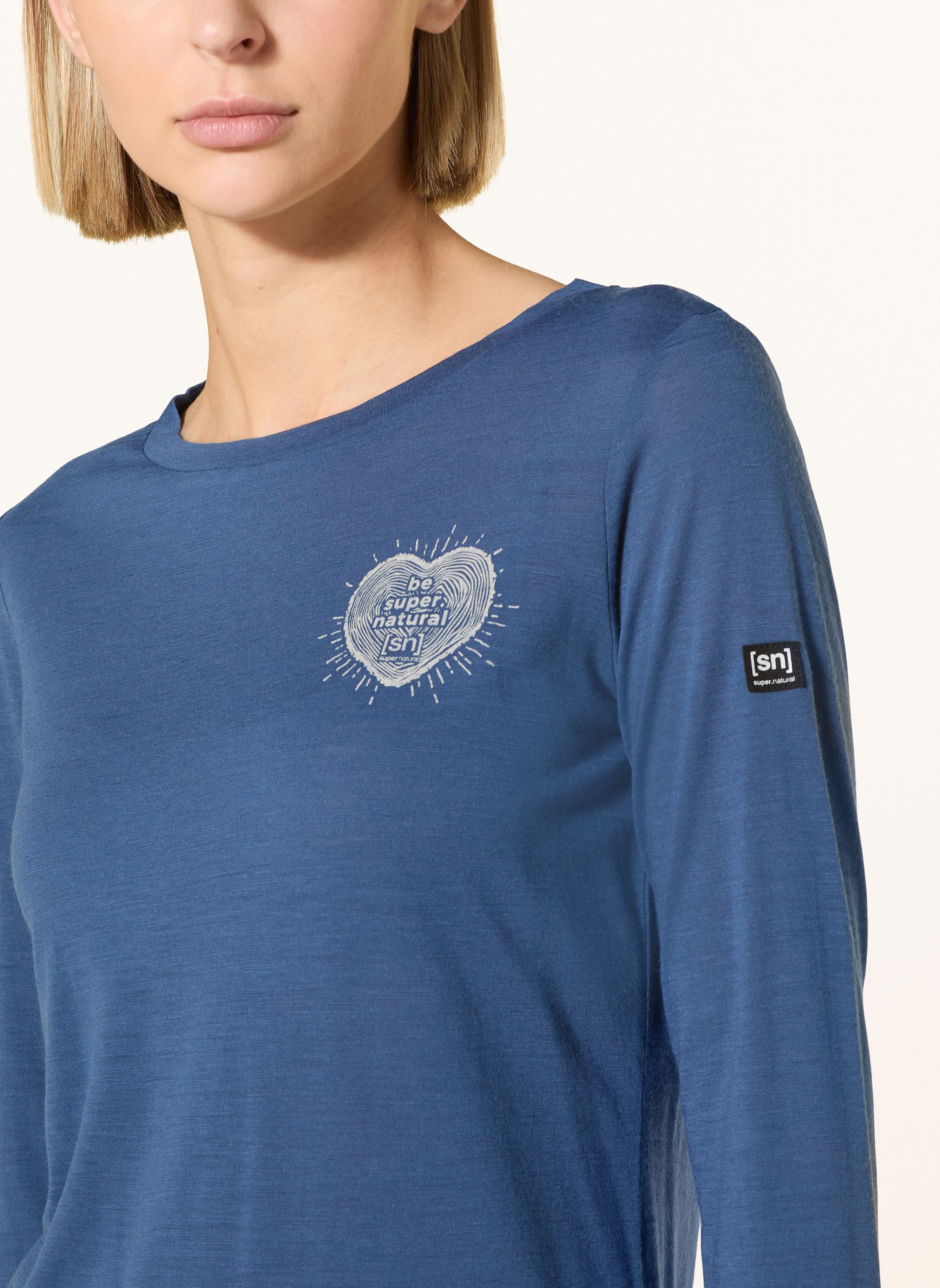 Thumbnail - Super.Natural Funktionsshirt Little Heartwood Mit Merinowolle blau