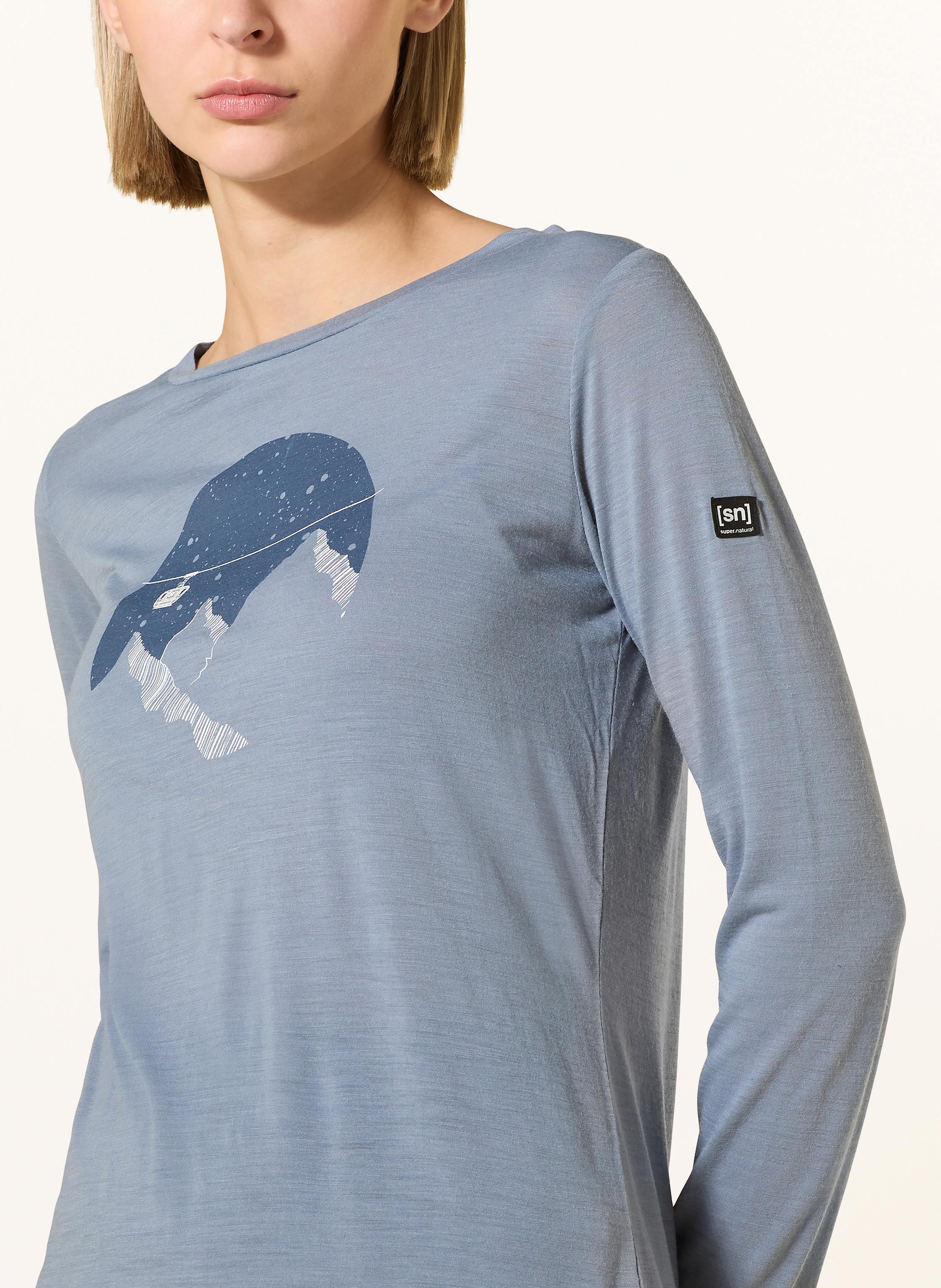 Thumbnail - Super.Natural Longsleeve Gondola Mit Merinowolle silber