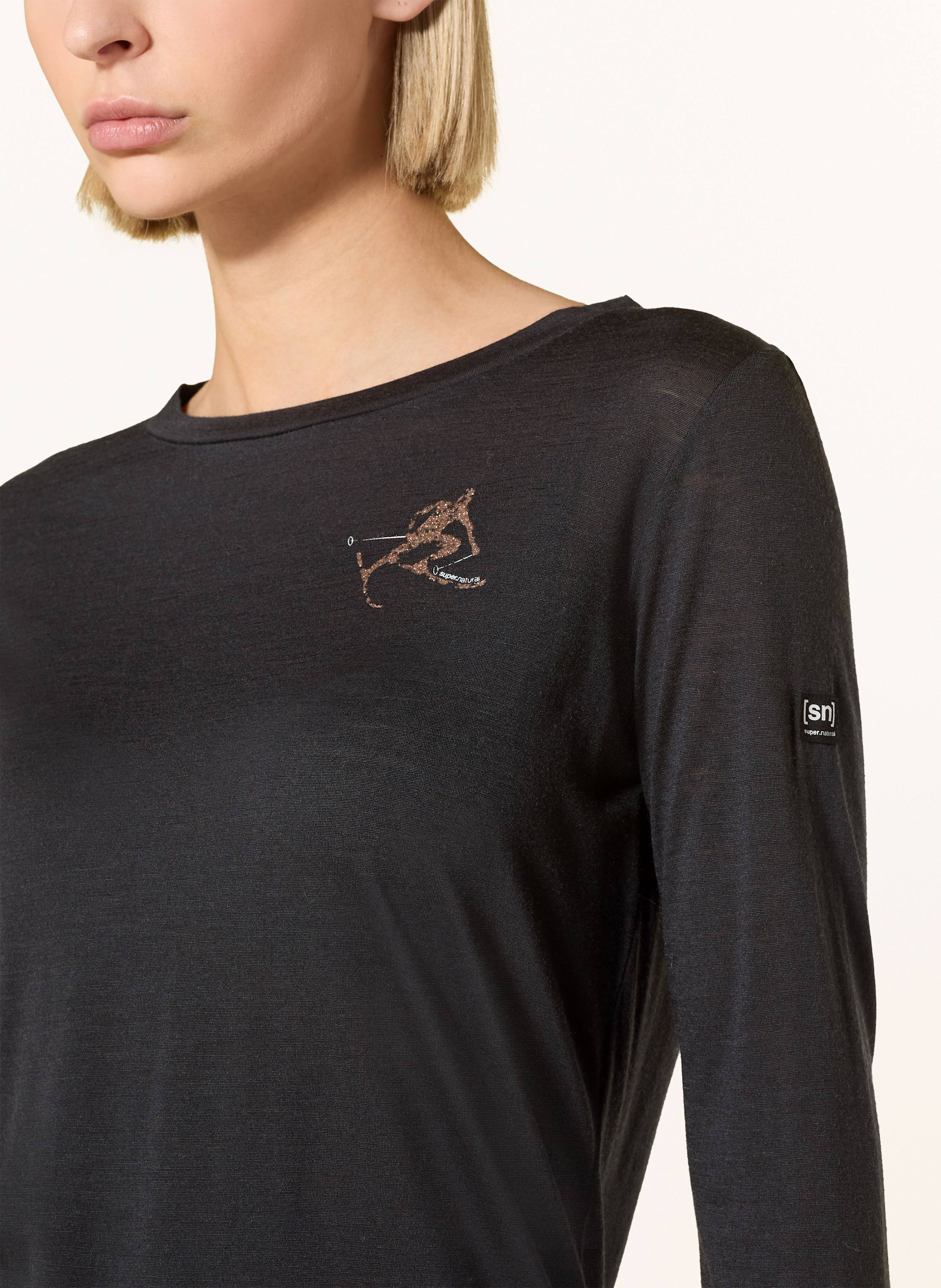 Thumbnail - Super.Natural Funktionsshirt Toni Mit Merinowolle schwarz