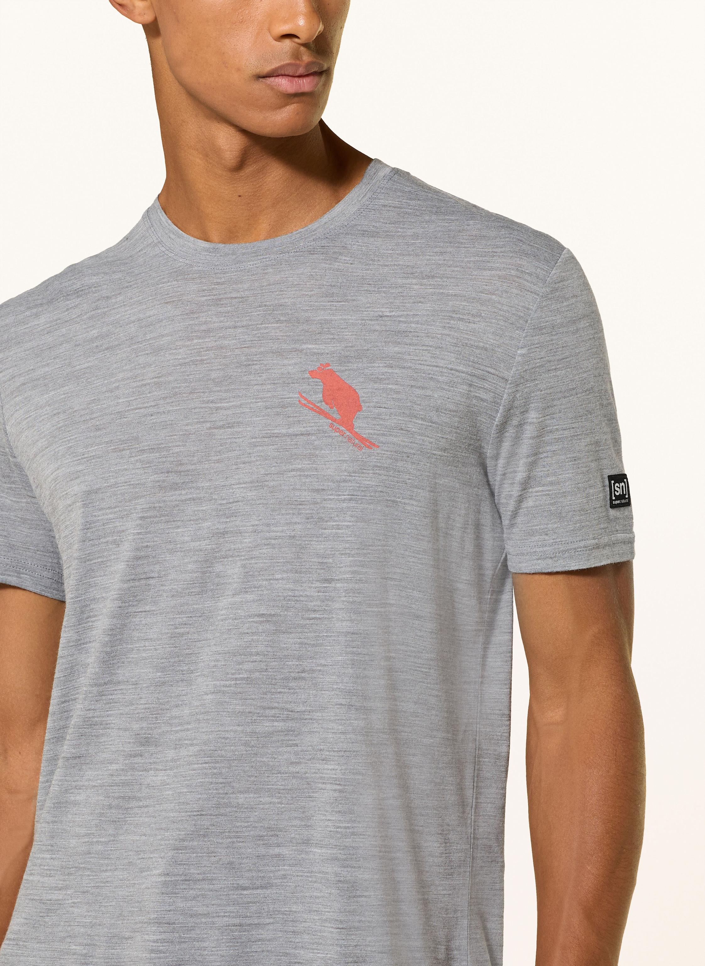 Thumbnail - Super.Natural T-Shirt Little Flear Mit Merinowolle grau