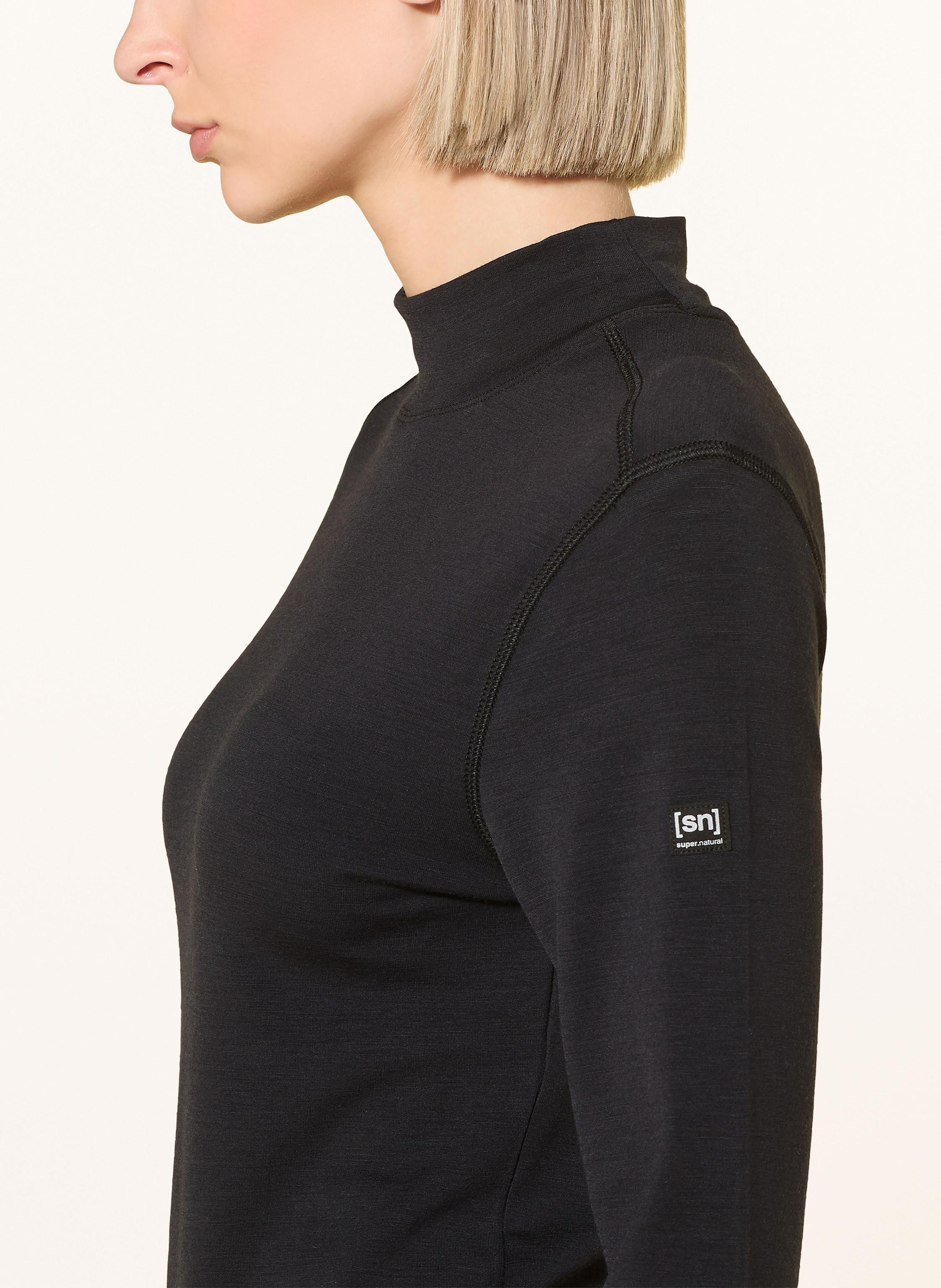 Thumbnail - Super.Natural Midlayer Base+ B Hot Mit Merinowolle schwarz