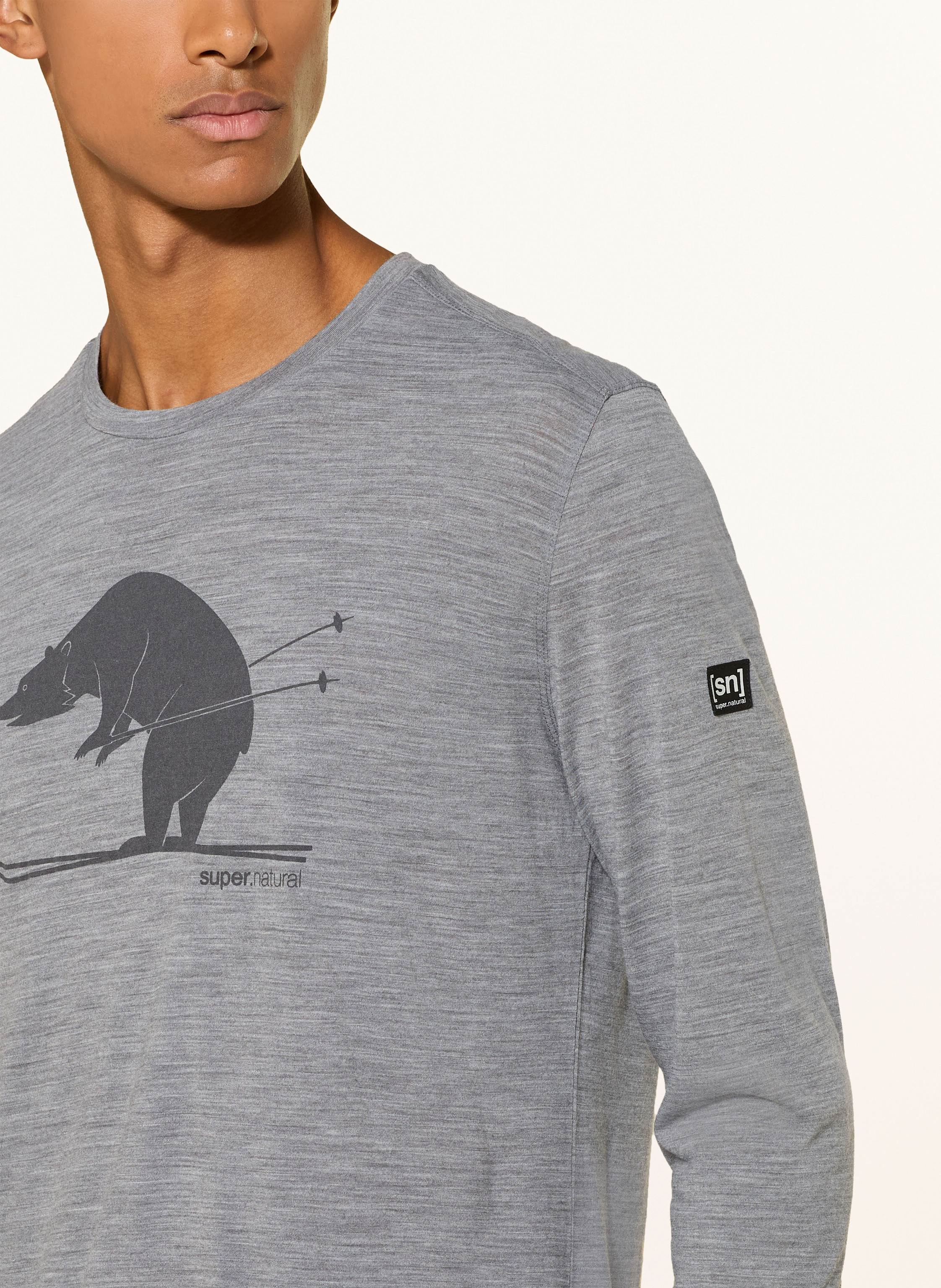 Thumbnail - Super.Natural Longsleeve Karl Mit Merinowolle grau