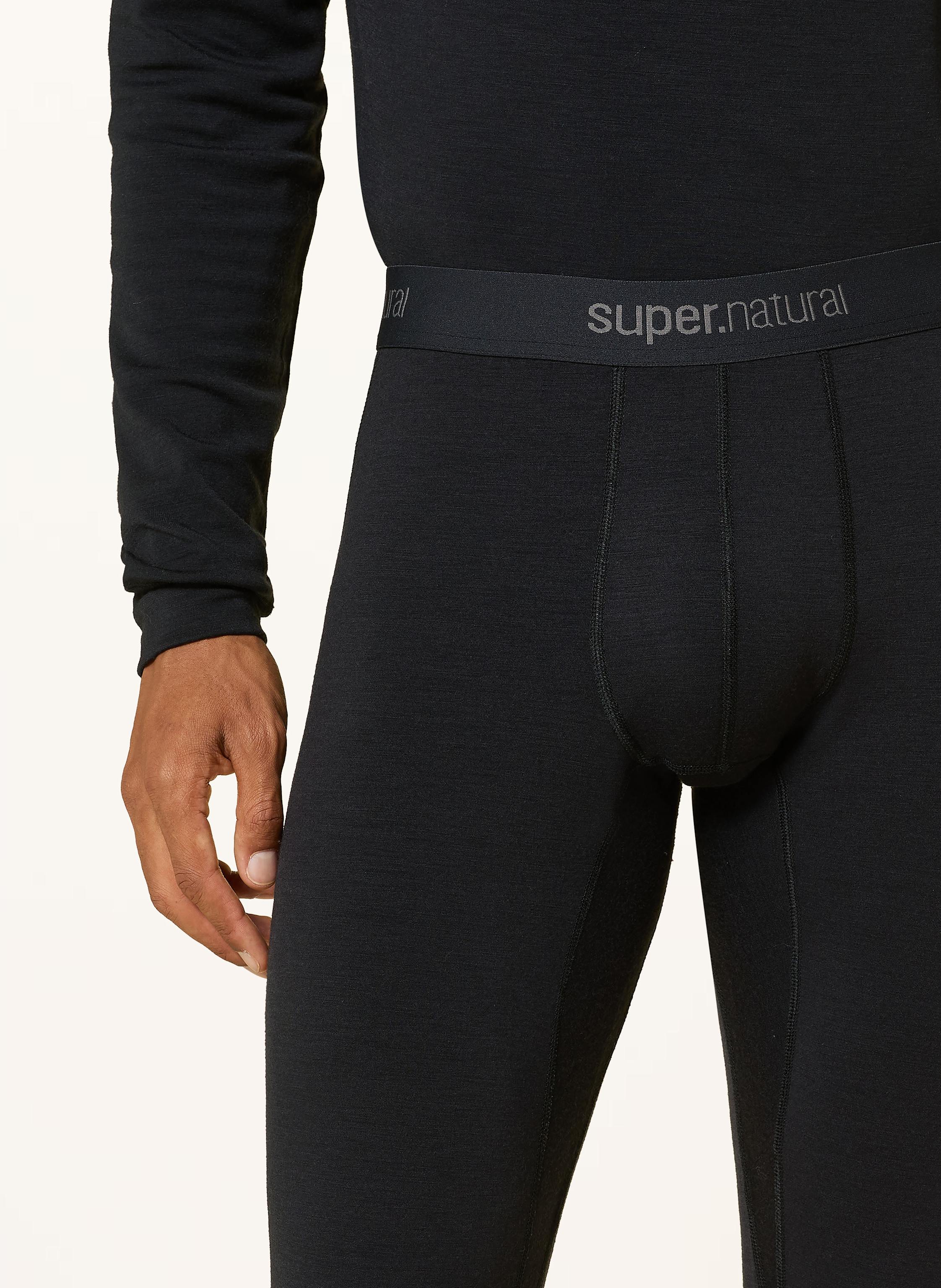 Thumbnail - Super.Natural Funktionswäsche-Hose Pim Mit Merinowolle schwarz