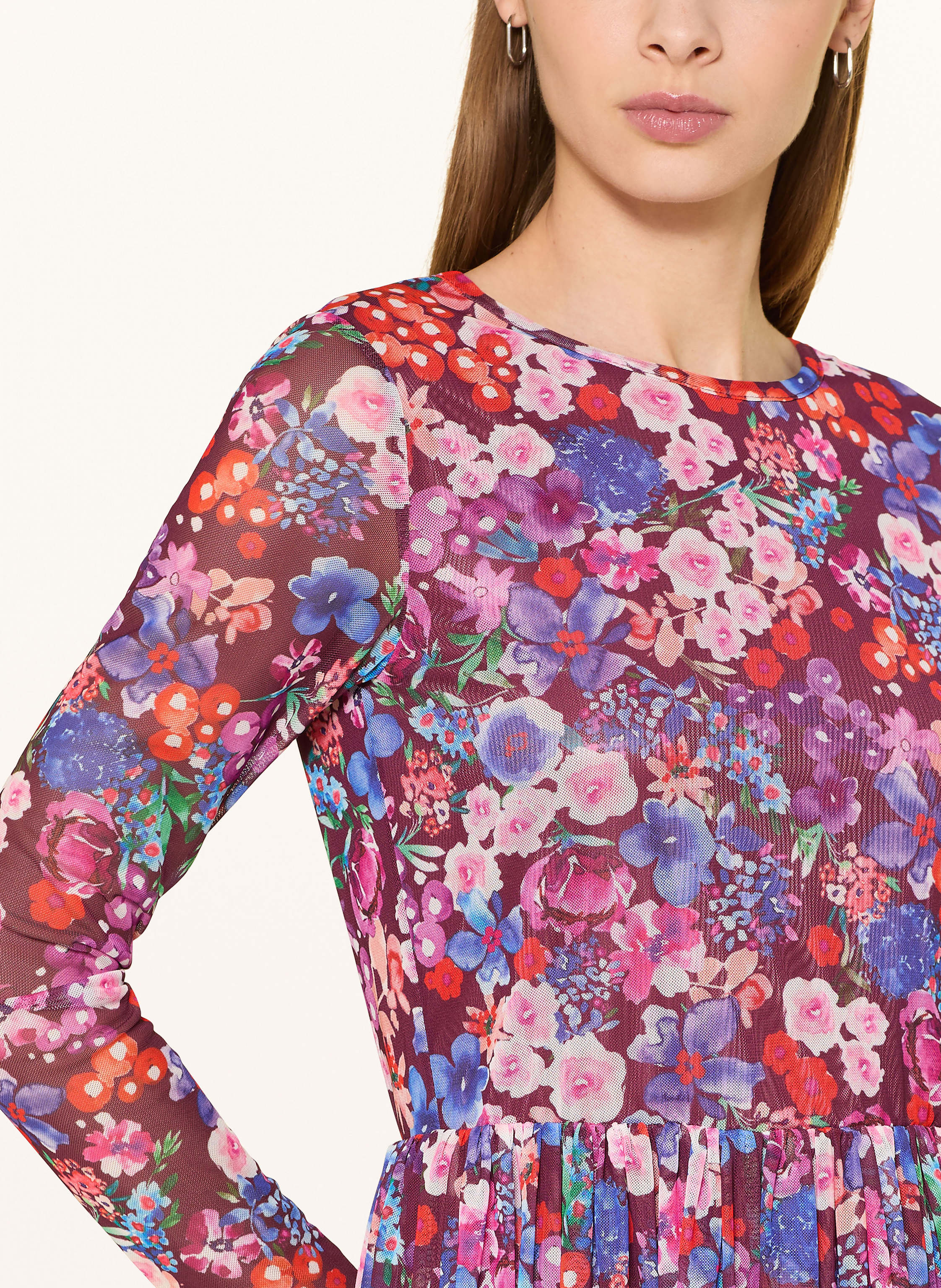 Thumbnail - Rich & Royal Mesh-Kleid rot