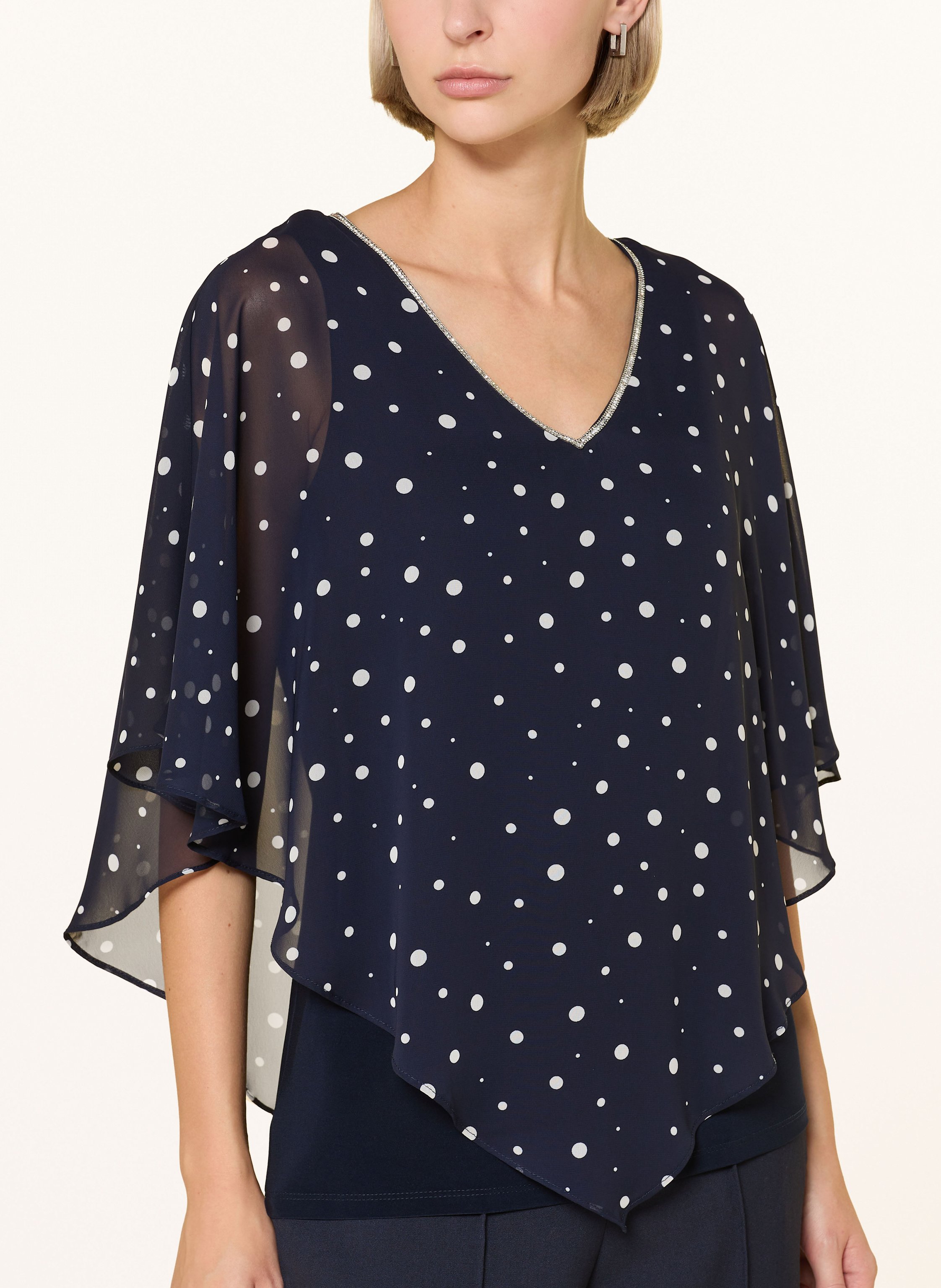 Thumbnail - Joseph Ribkoff Signature Blusentop Mit Schmucksteinen blau