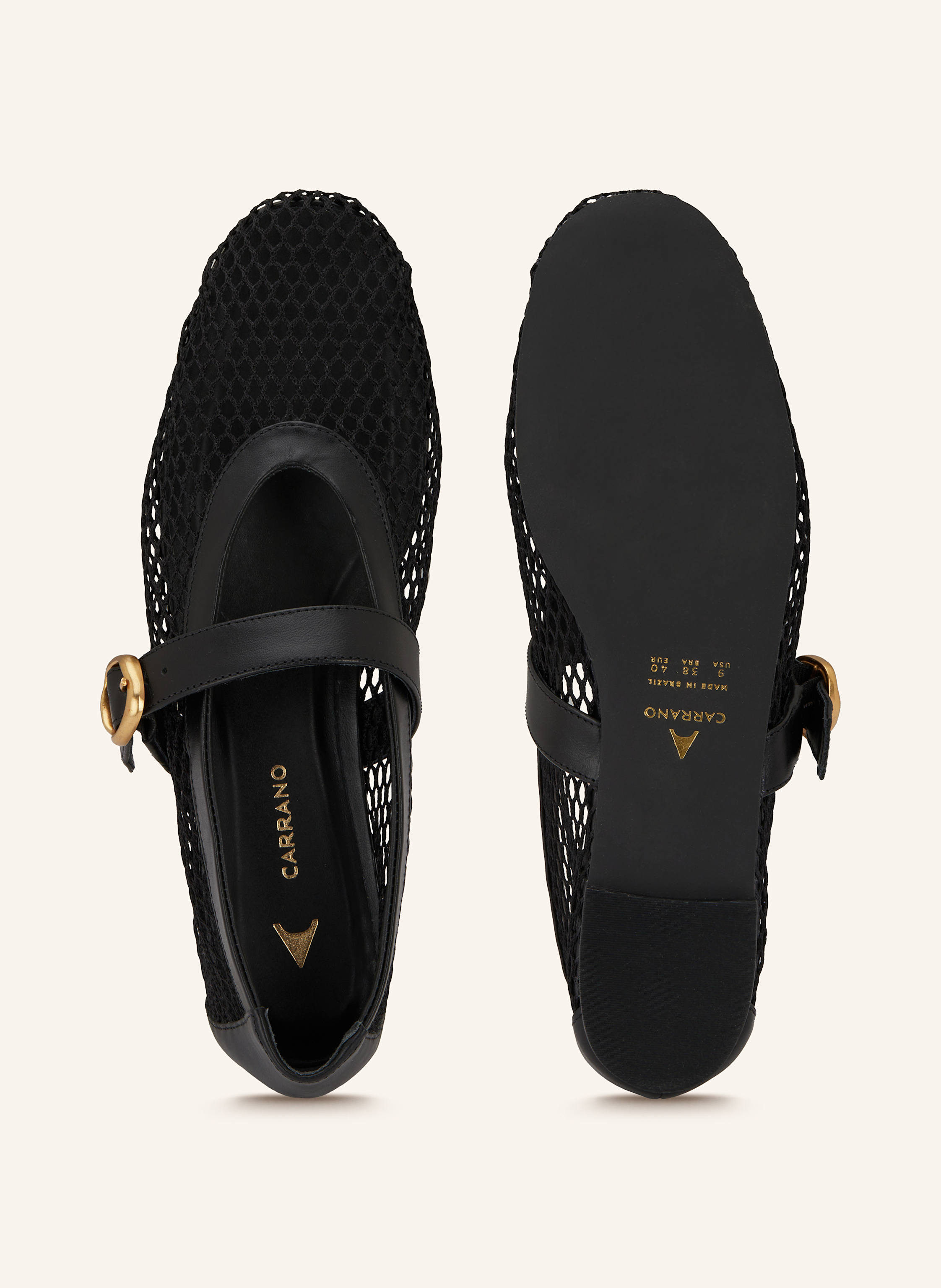 Thumbnail - Carrano Mary-Jane-Ballerinas schwarz