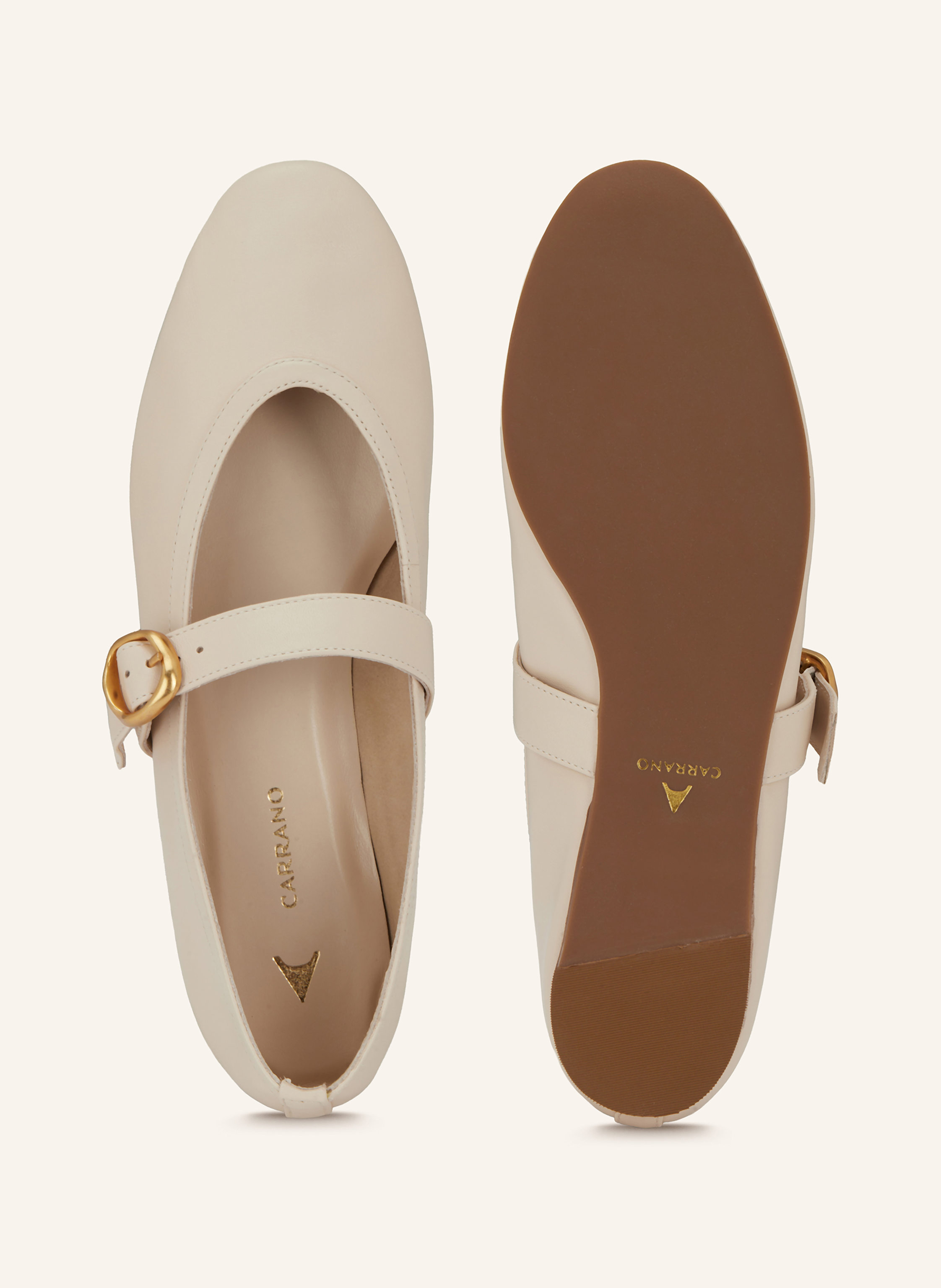 Thumbnail - Carrano Mary-Jane-Ballerinas weiss