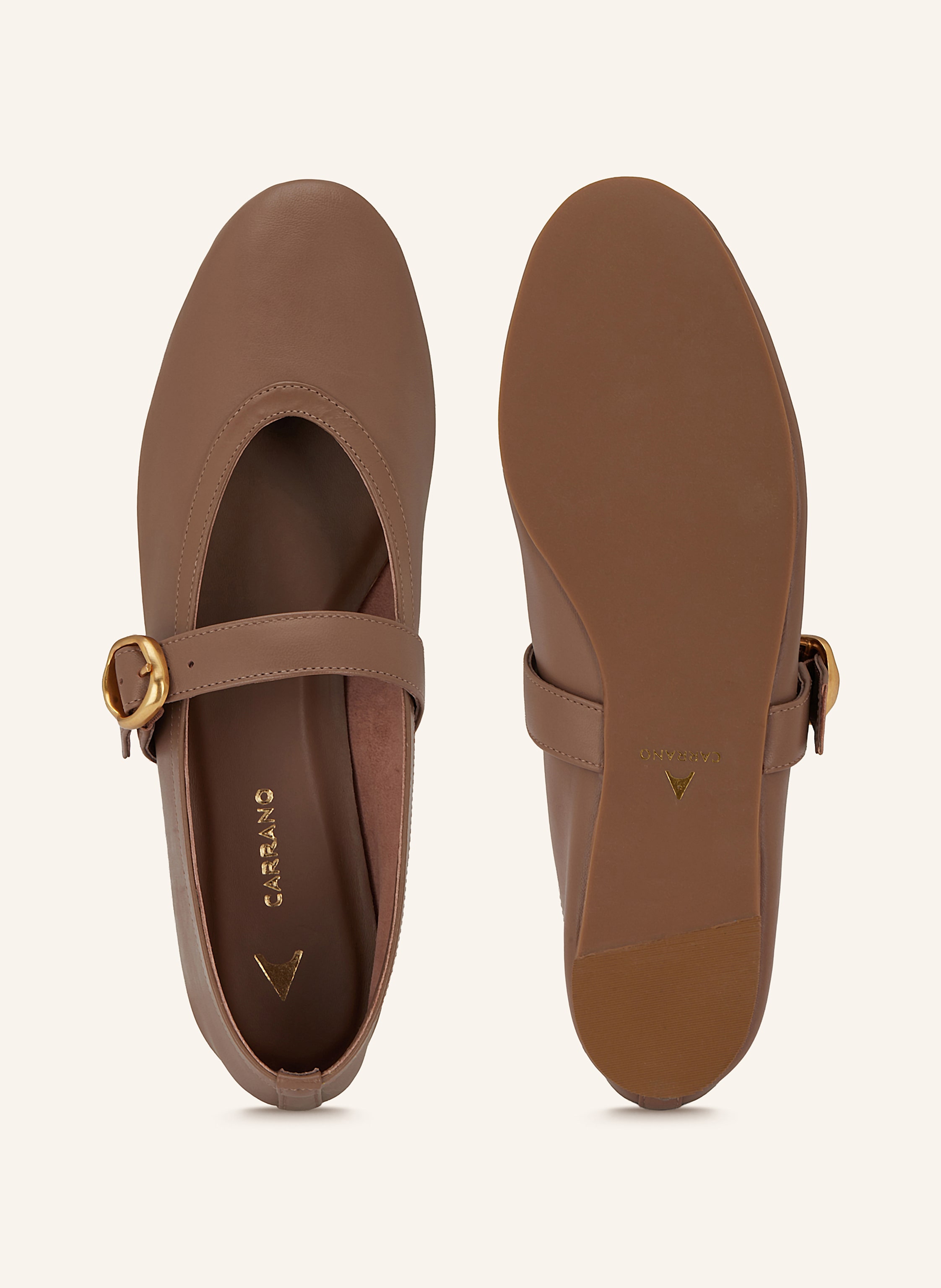 Thumbnail - Carrano Mary-Jane-Ballerinas braun