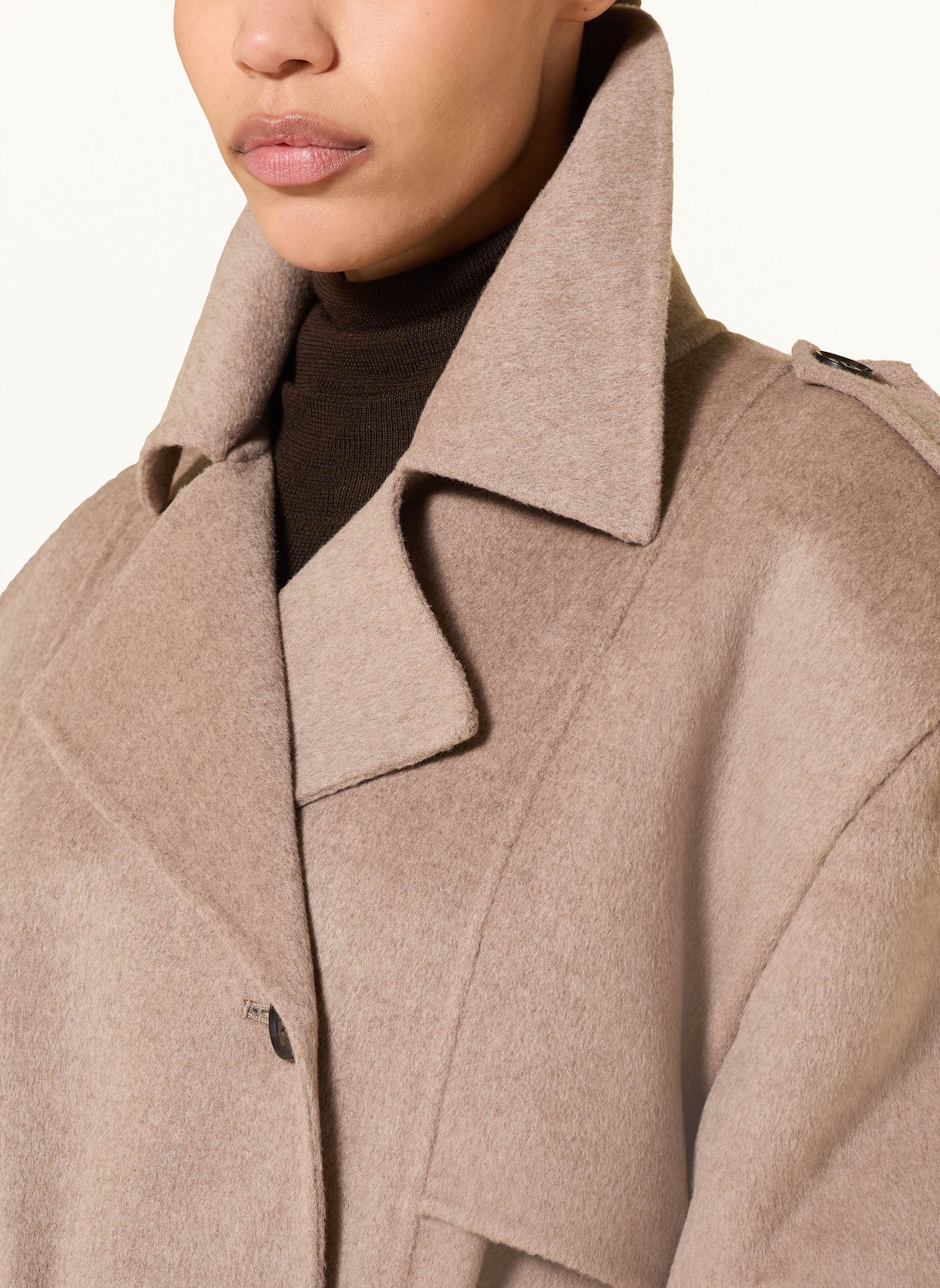 Thumbnail - The Frankie Shop Wollmantel Nikola beige