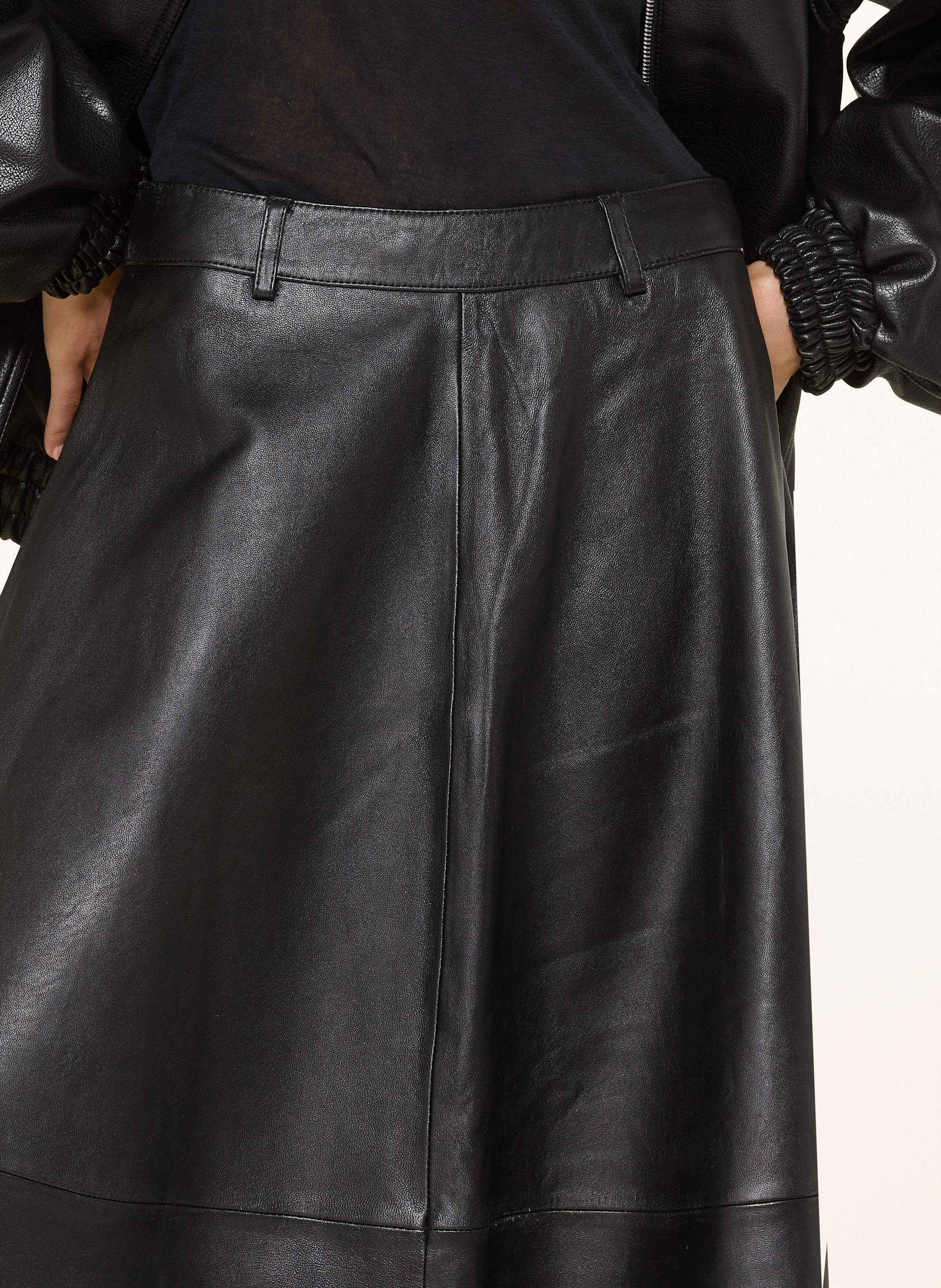 Thumbnail - The Frankie Shop Lederrock Savil schwarz