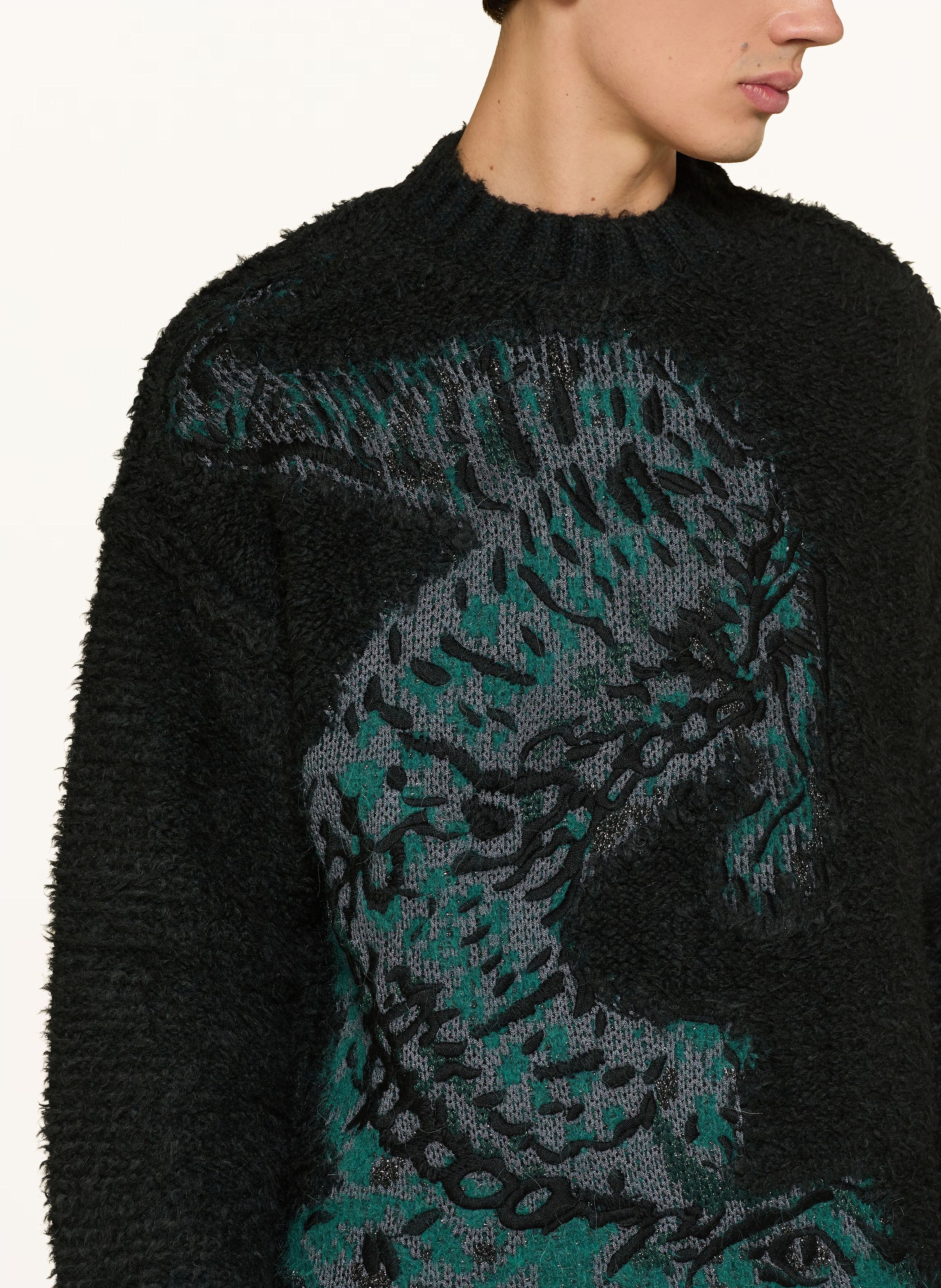 Thumbnail - Lacoste Pullover Mit Glitzergarn schwarz