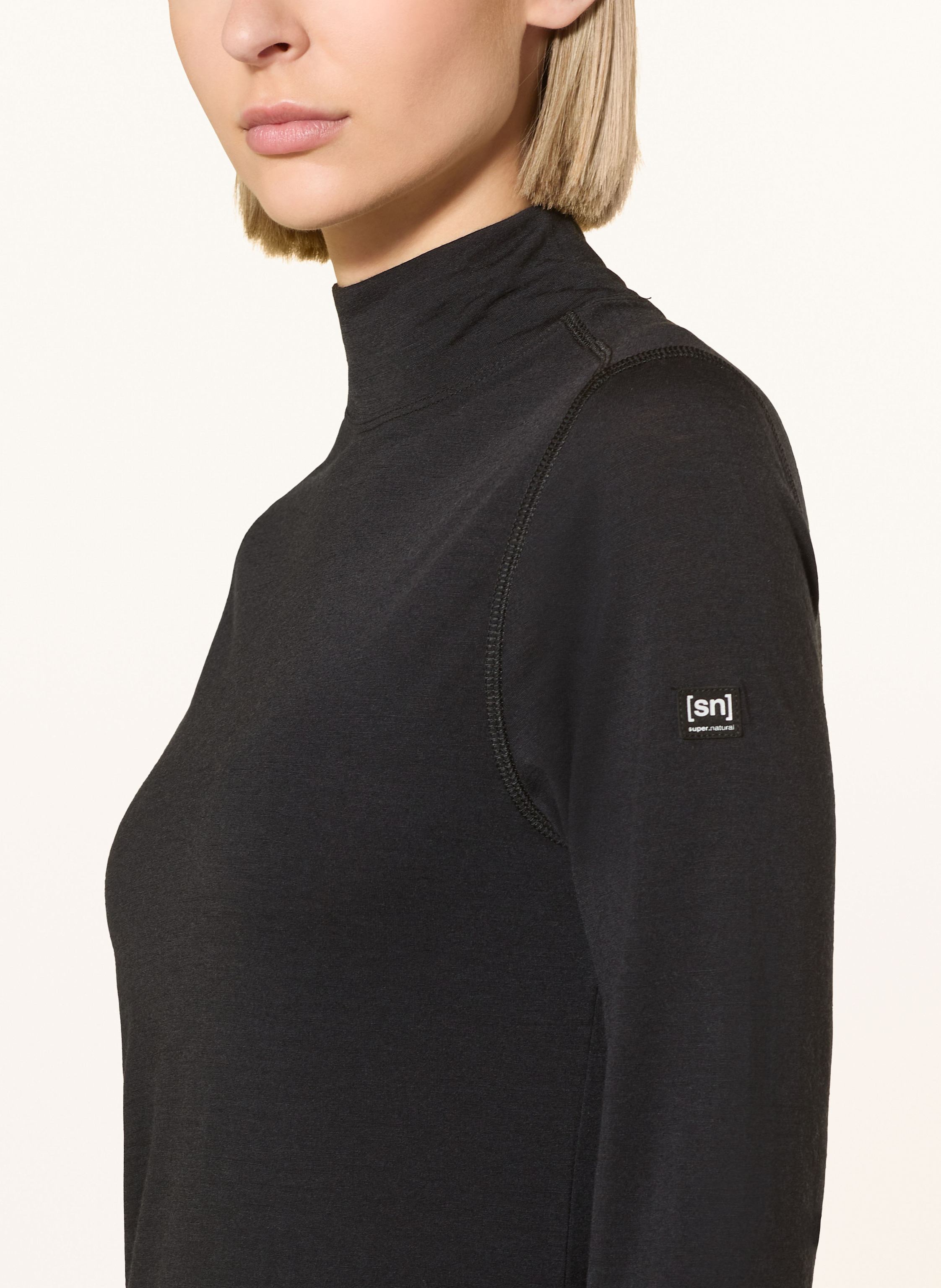 Thumbnail - Super.Natural Longsleeve Tundra 175 Turtleneck Mit Merinowolle schwarz