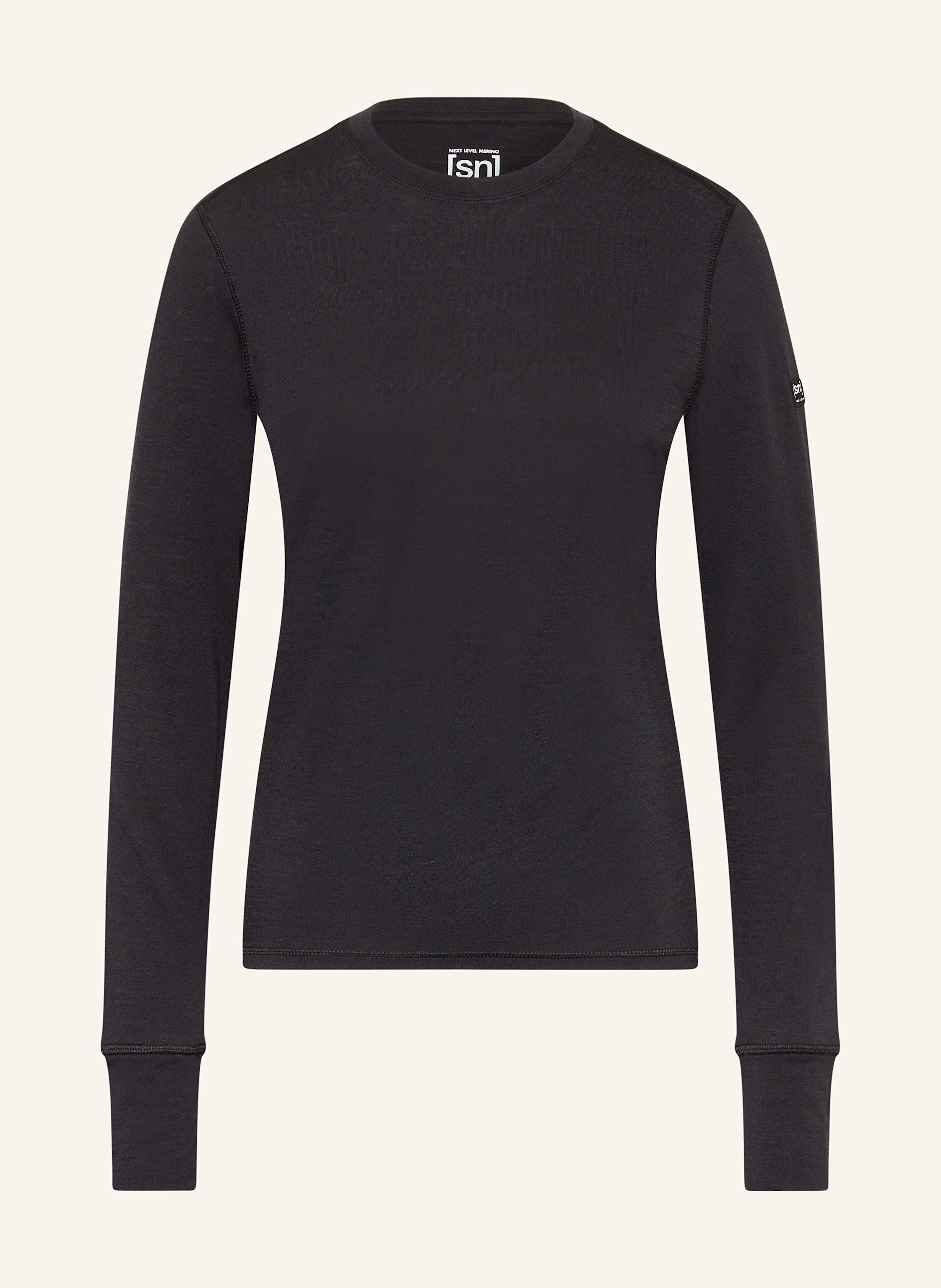 Super.Natural Longsleeve Tundra 175 Ls Mit Merinowolle schwarz