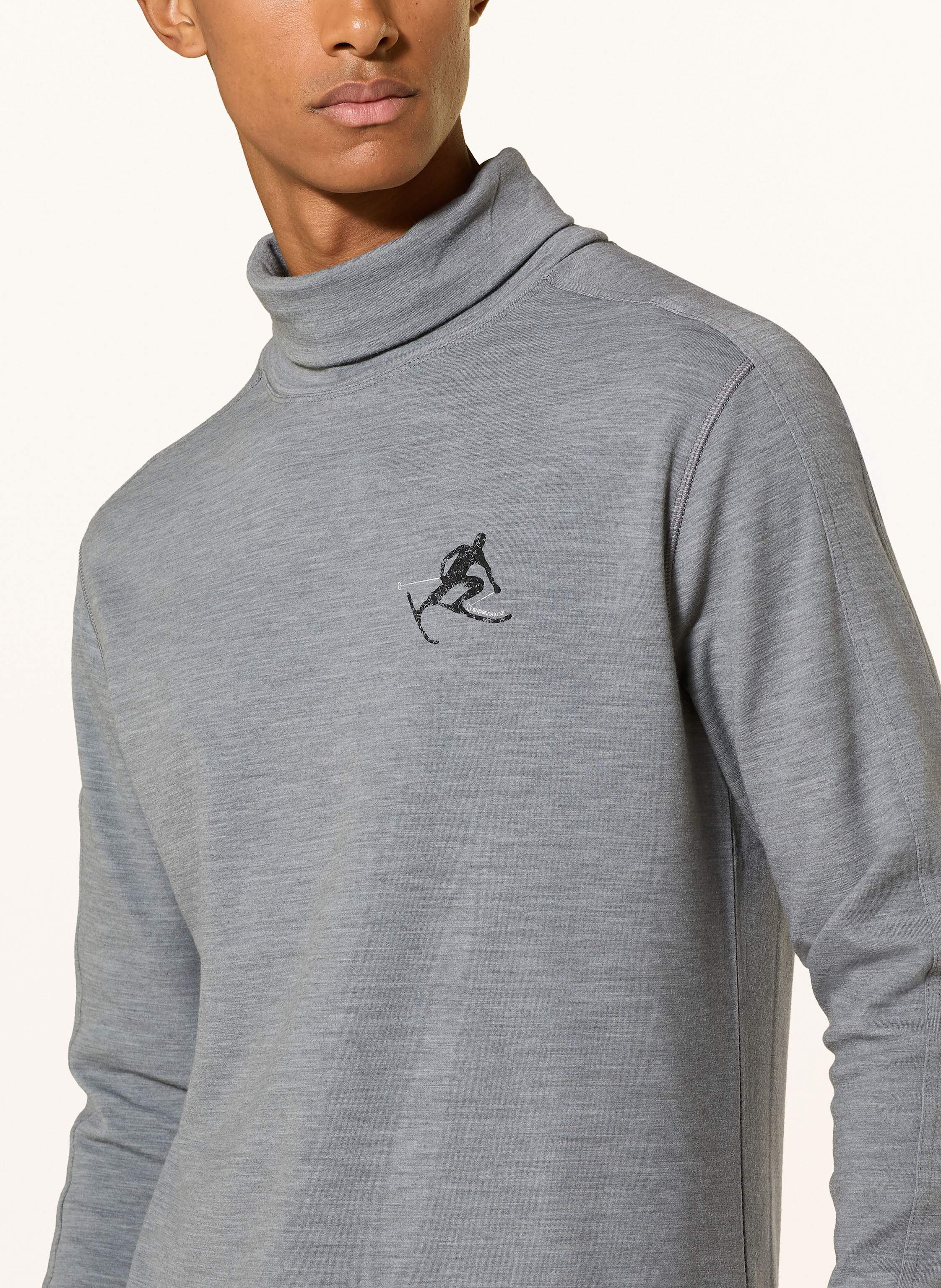 Thumbnail - Super.Natural Rollkragenpullover Toni grau