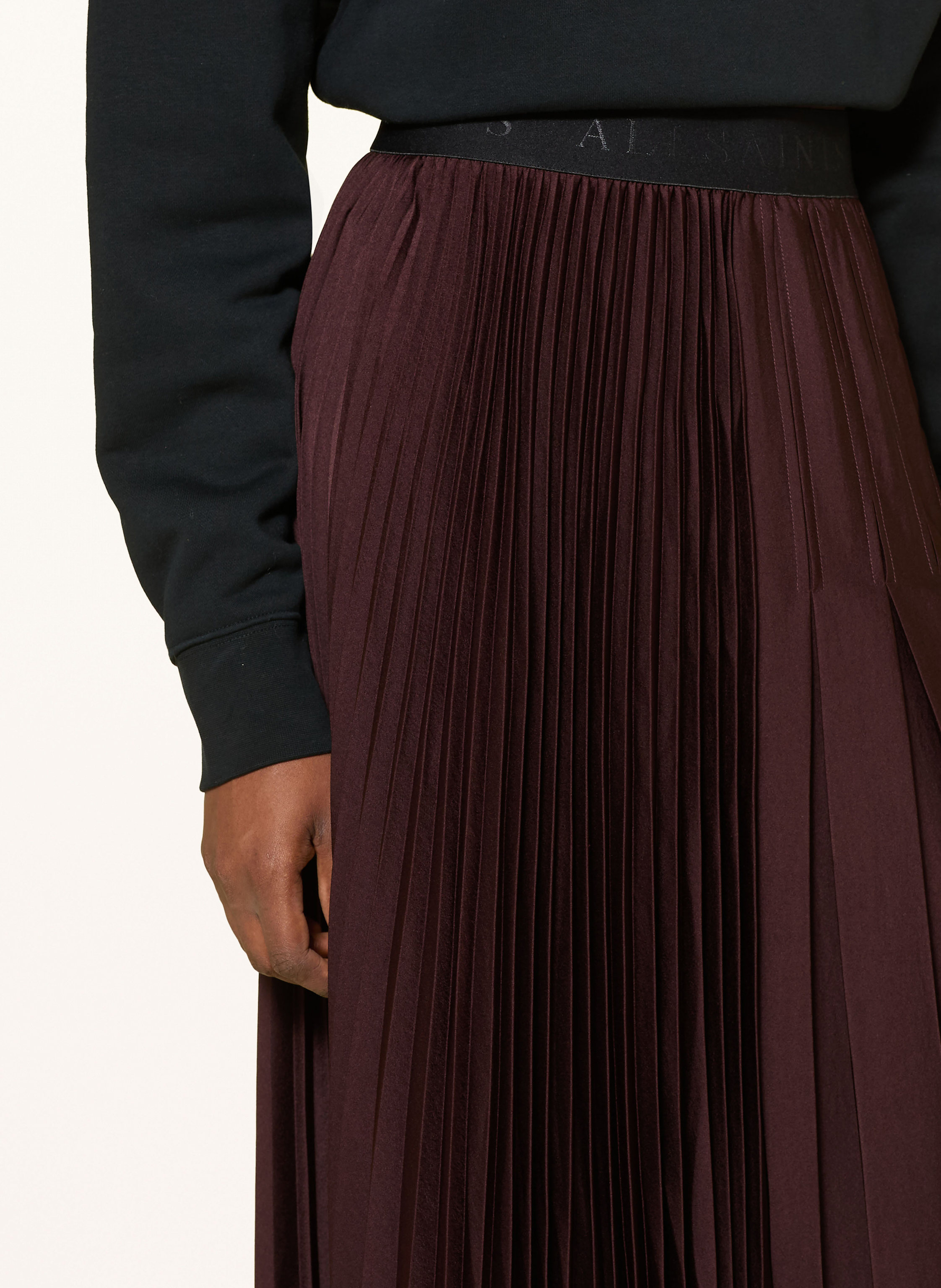 Thumbnail - Allsaints Plisseerock Jax rot