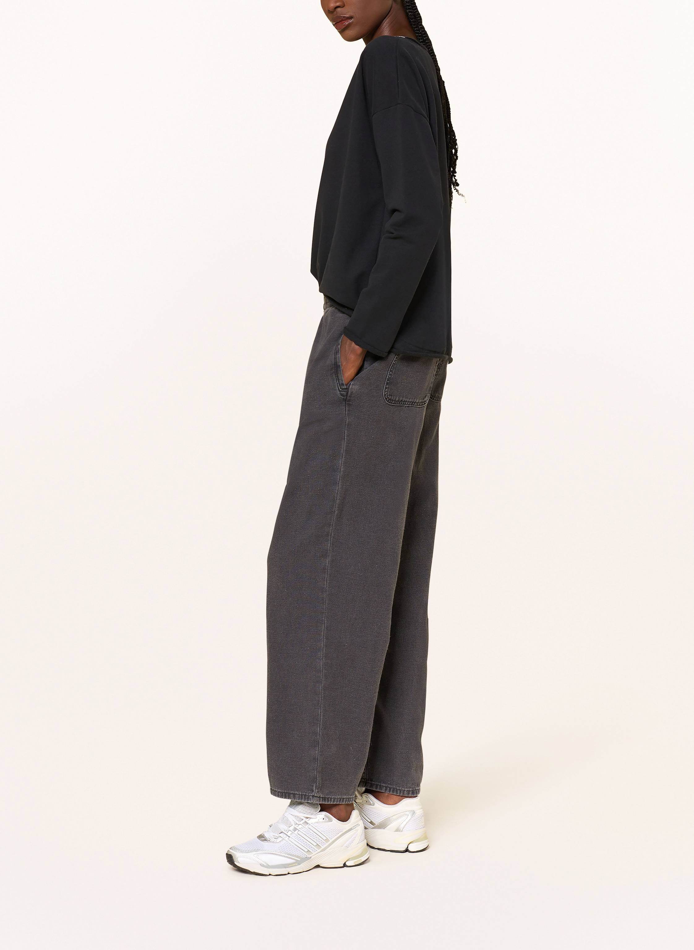 Thumbnail - American Vintage Wide Leg Jeans Jazy schwarz