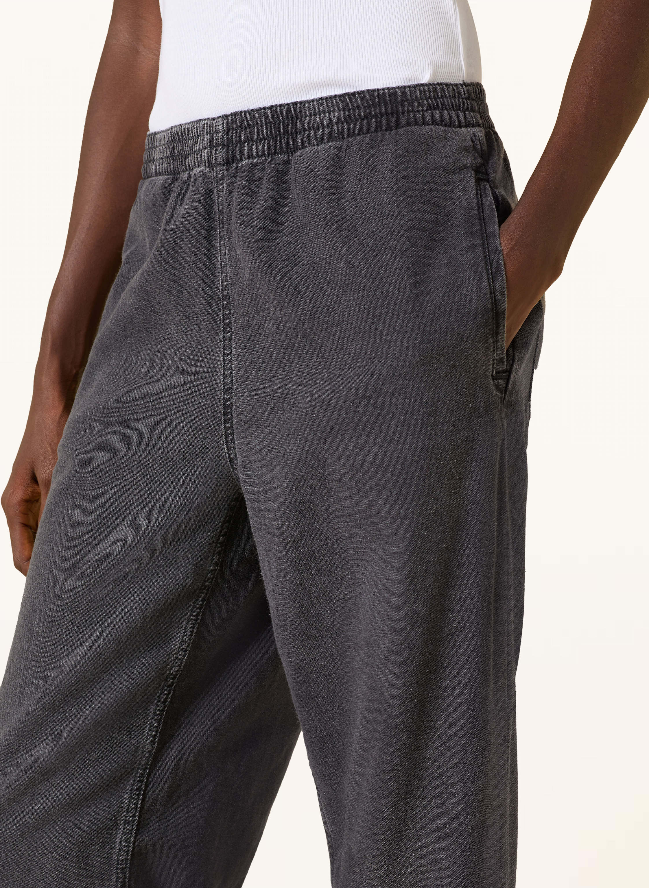 Thumbnail - American Vintage Wide Leg Jeans Jazy schwarz