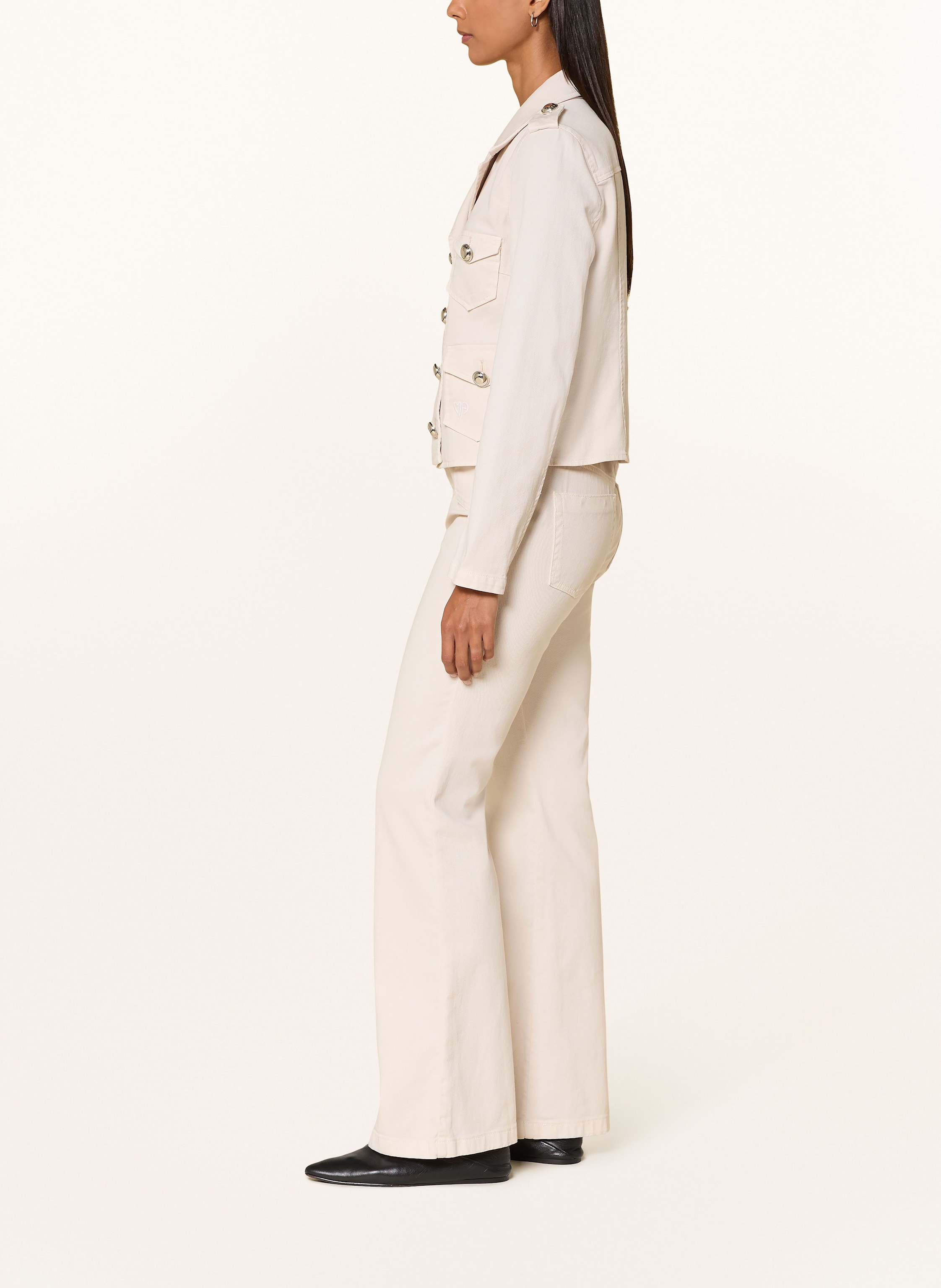 Thumbnail - Marc Aurel Flared Jeans beige