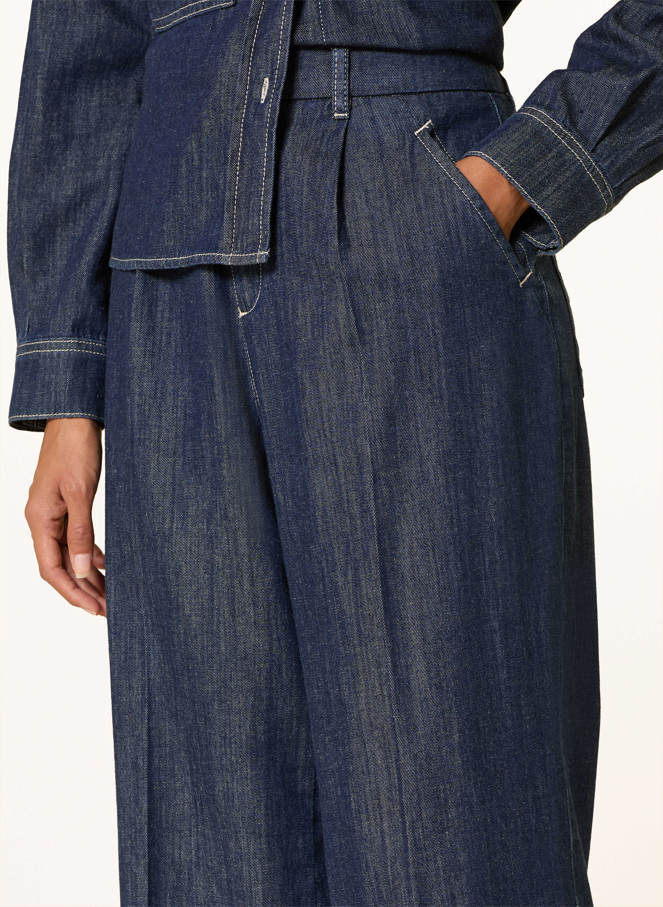 Thumbnail - Marc Aurel Marlenehose In Jeansoptik blau