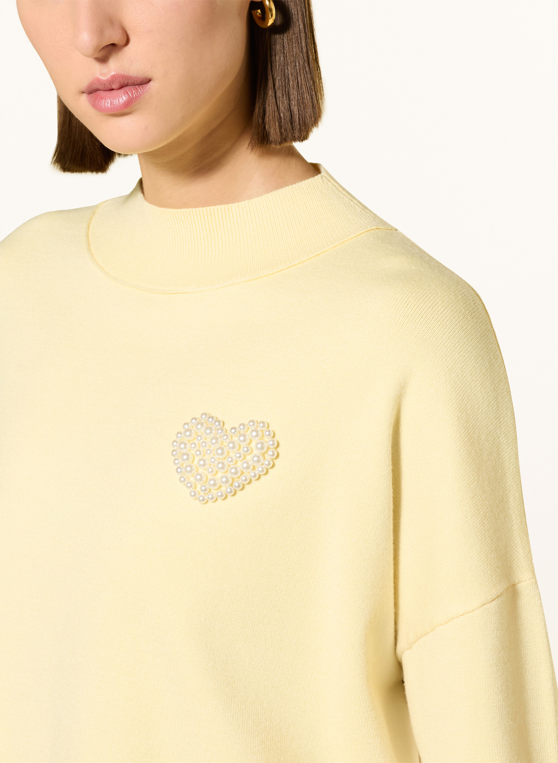 Thumbnail - Marc Aurel Pullover Mit Schmuckperlen gelb