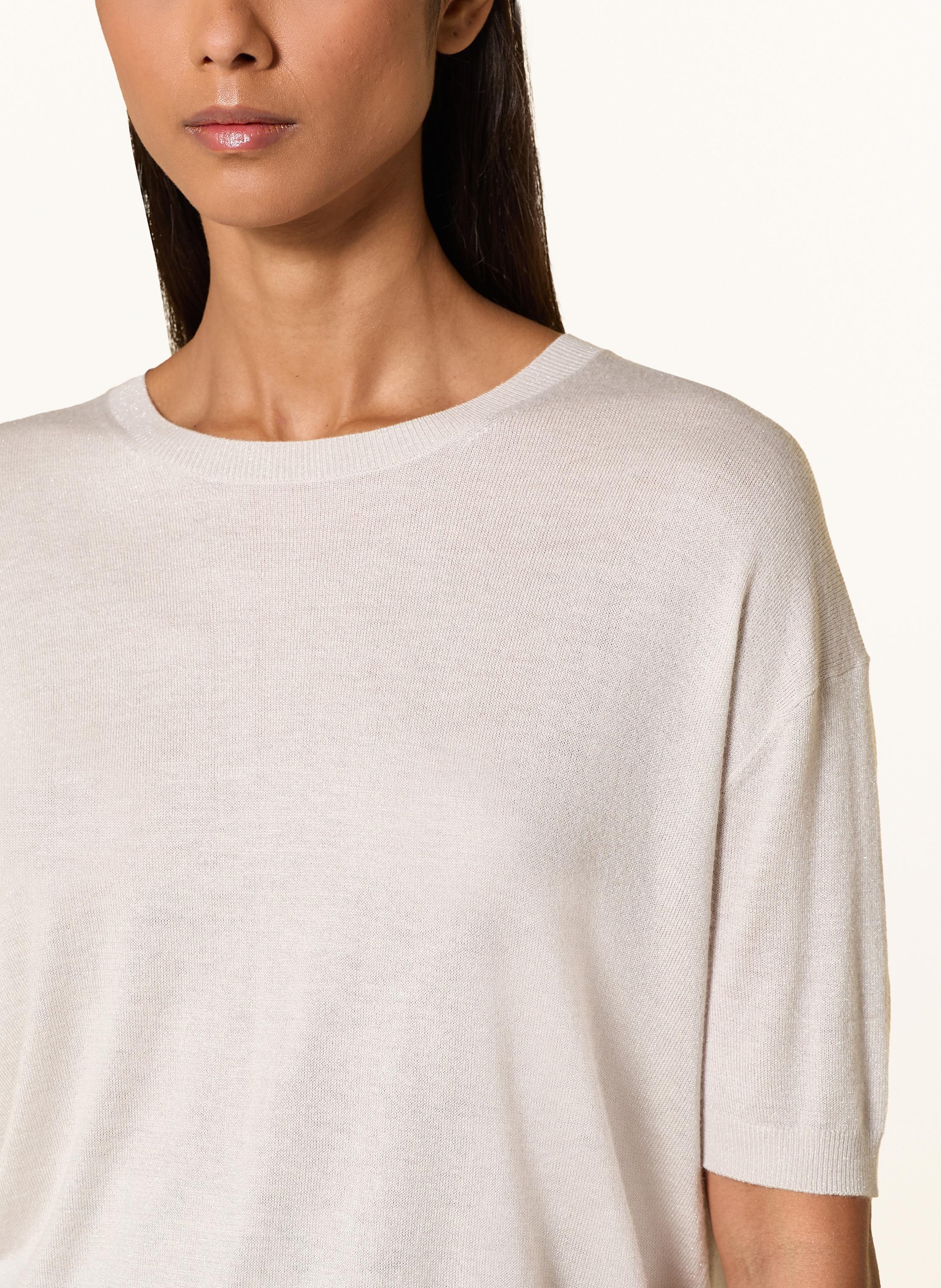 Thumbnail - Marc Aurel Strickshirt Mit Glitzergarn beige